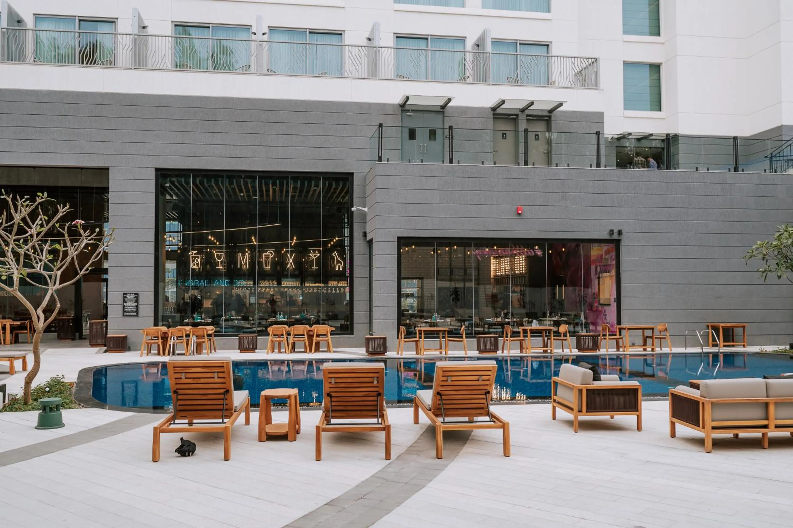 Swimming pool in Moxy Bengaluru Airport Prestige Tech Cloud