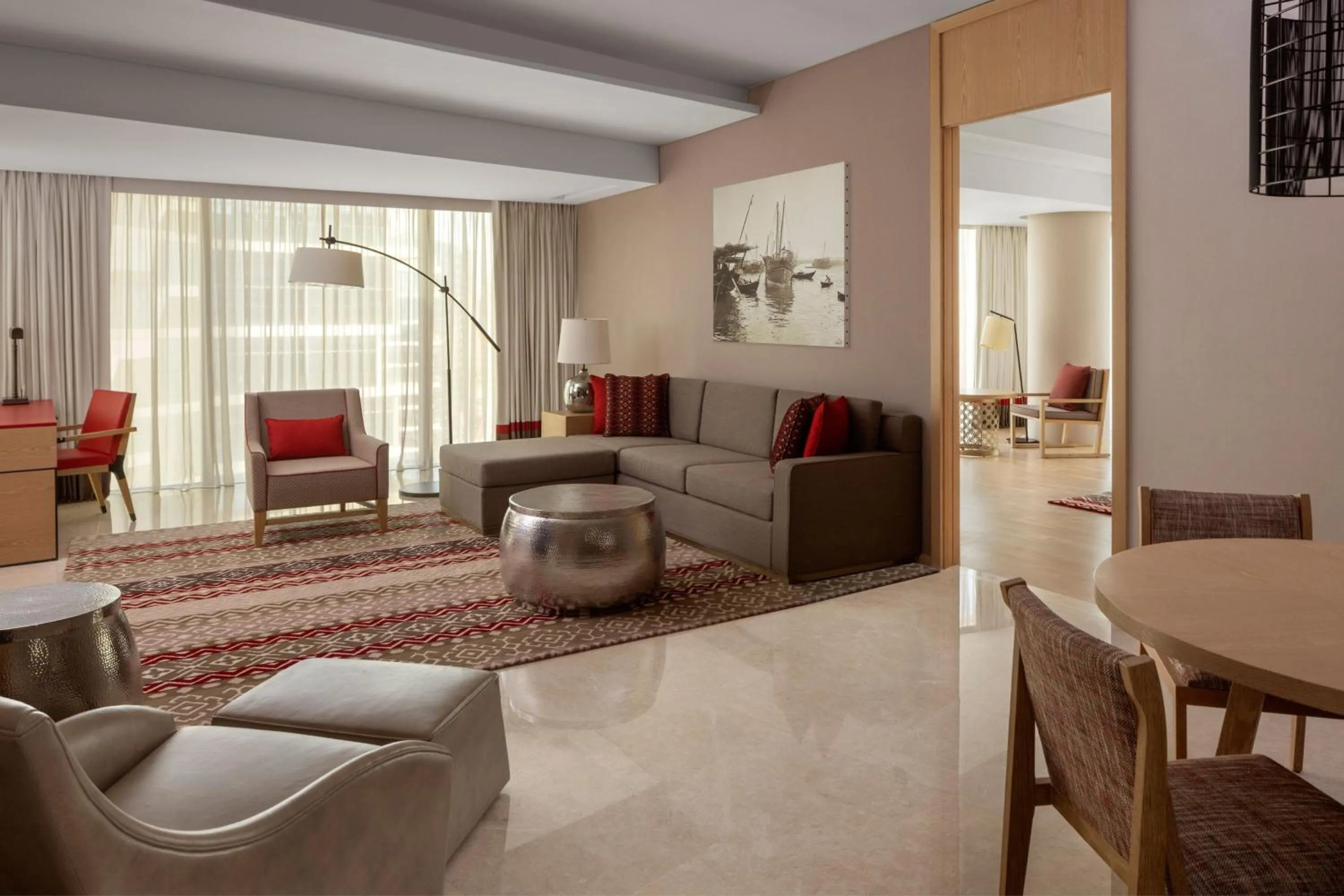 Living room in Marriott Marquis Dubai Creek