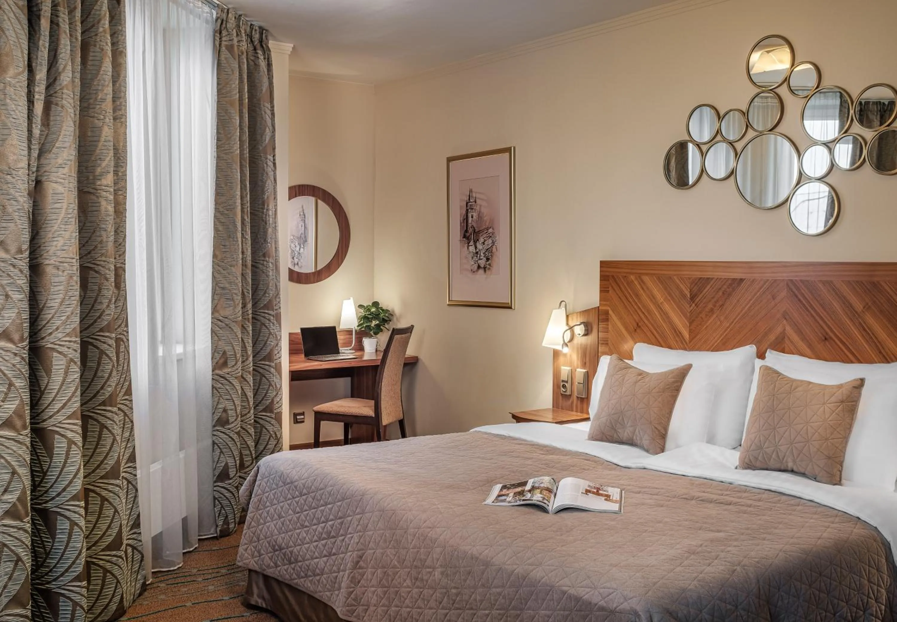 Bed in Crown Palace Apartments by Adrez