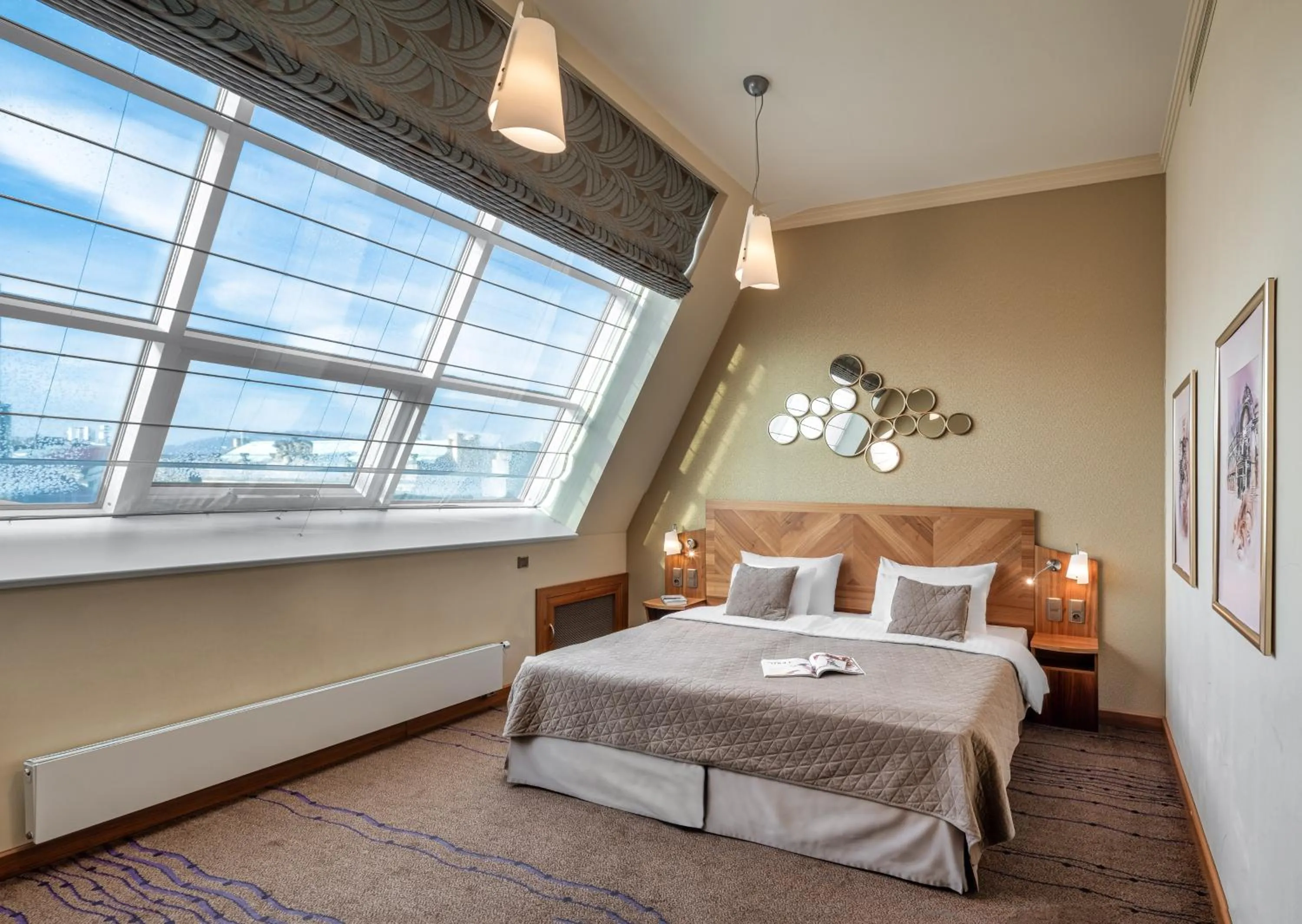 Bedroom, Bed in Crown Palace Apartments by Adrez