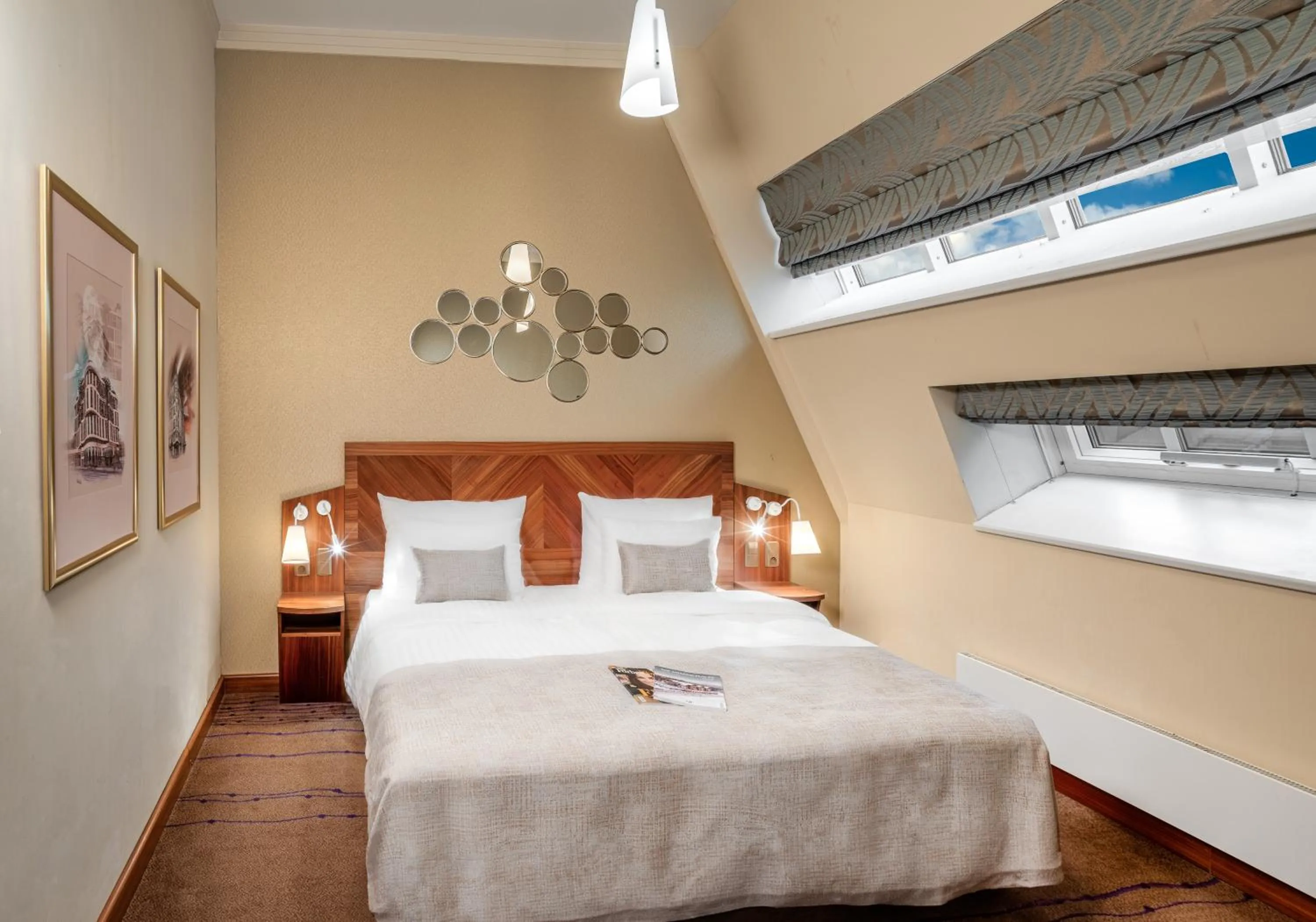 Bedroom, Bed in Crown Palace Apartments by Adrez