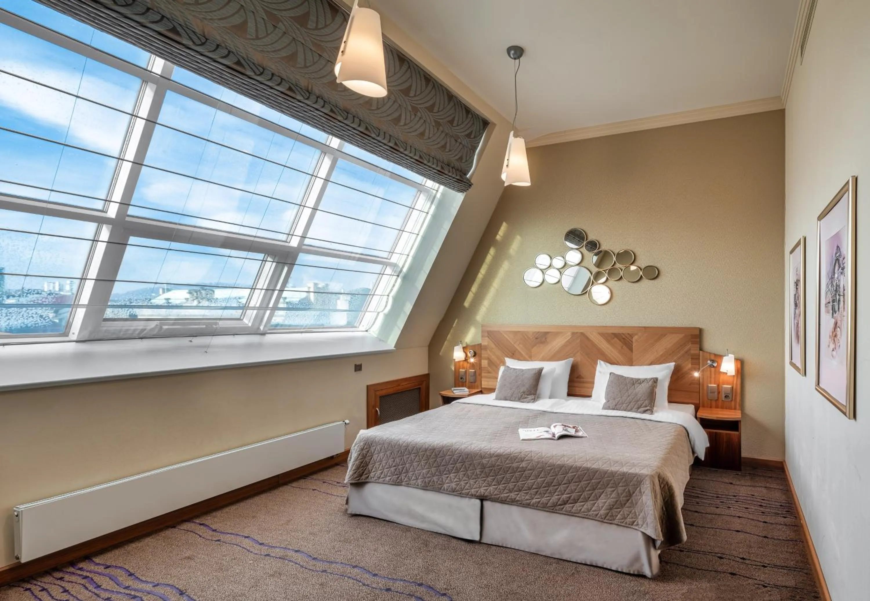 Bedroom, Bed in Crown Palace Apartments by Adrez