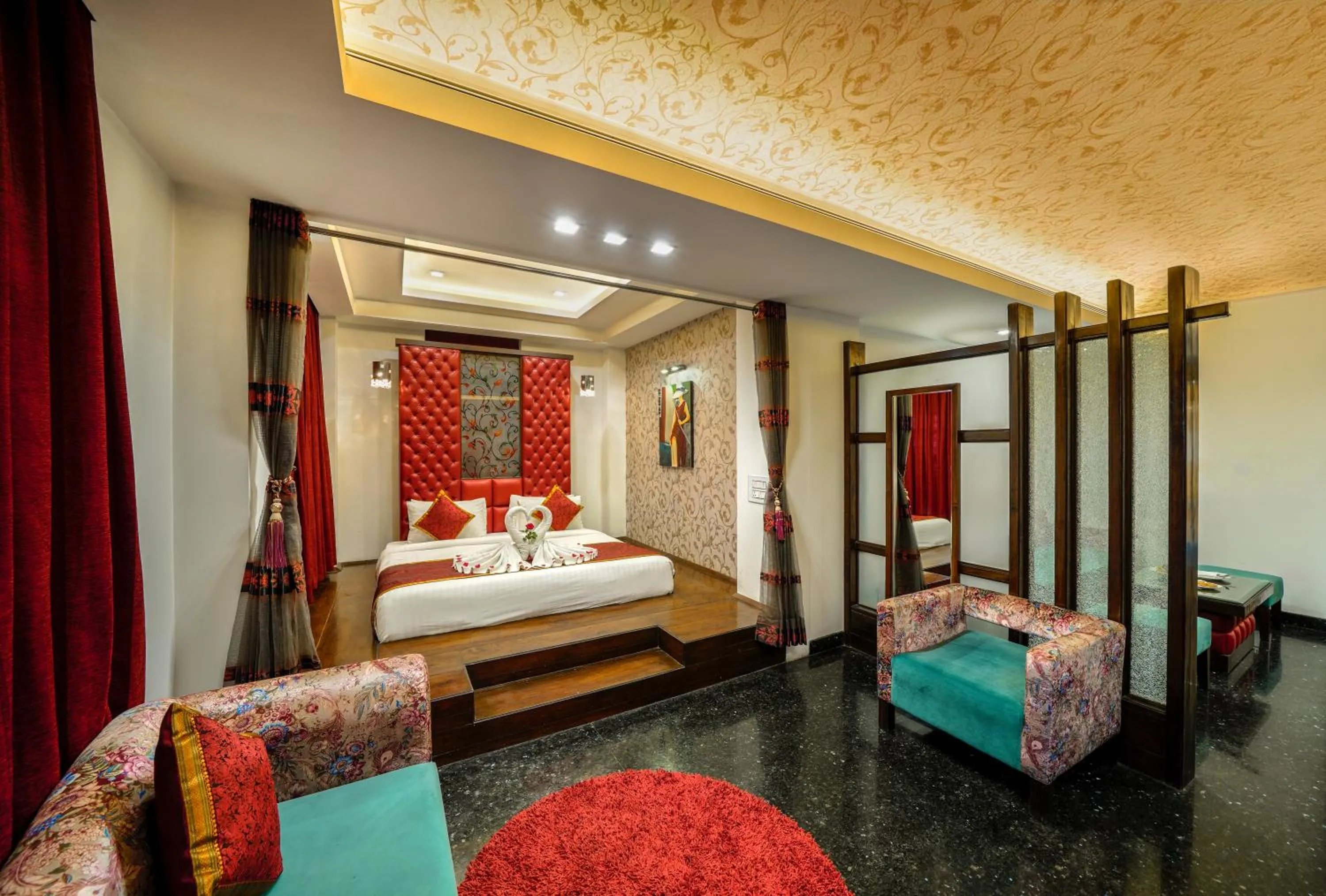 Bed in Hotel Saffron Leaf