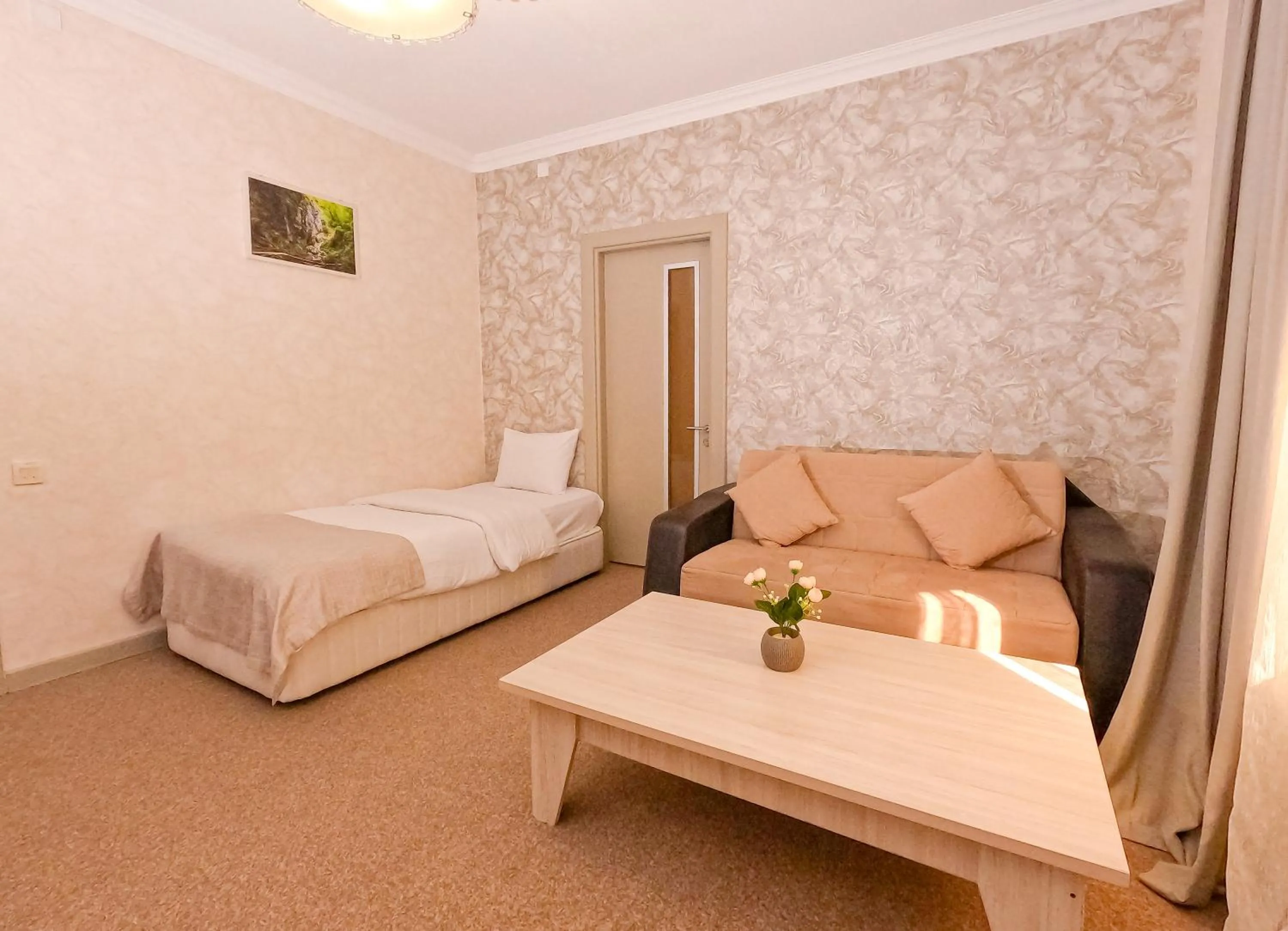 Bed in Gabala Yeddi Gozel Hotel