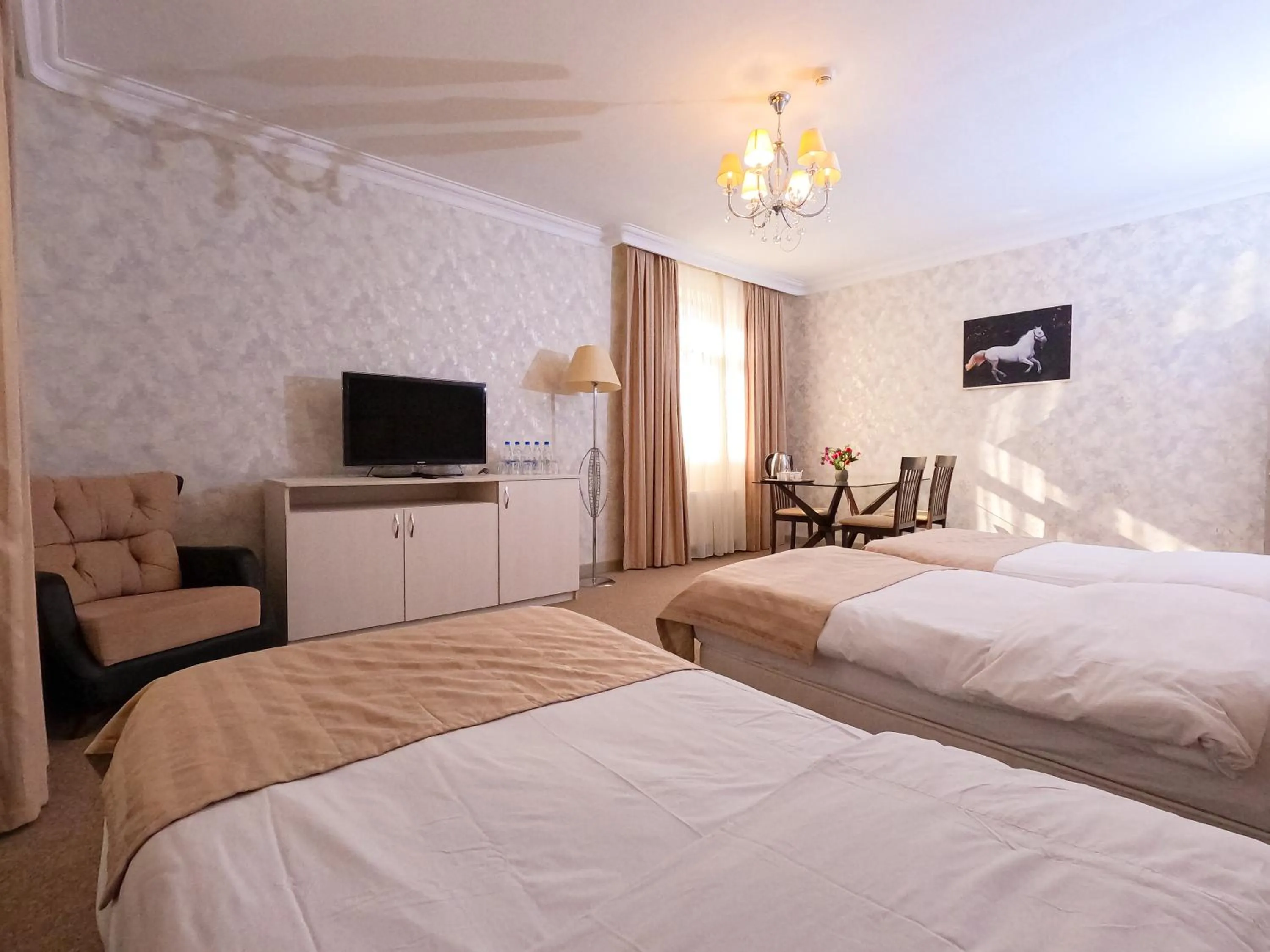 Bed in Gabala Yeddi Gozel Hotel