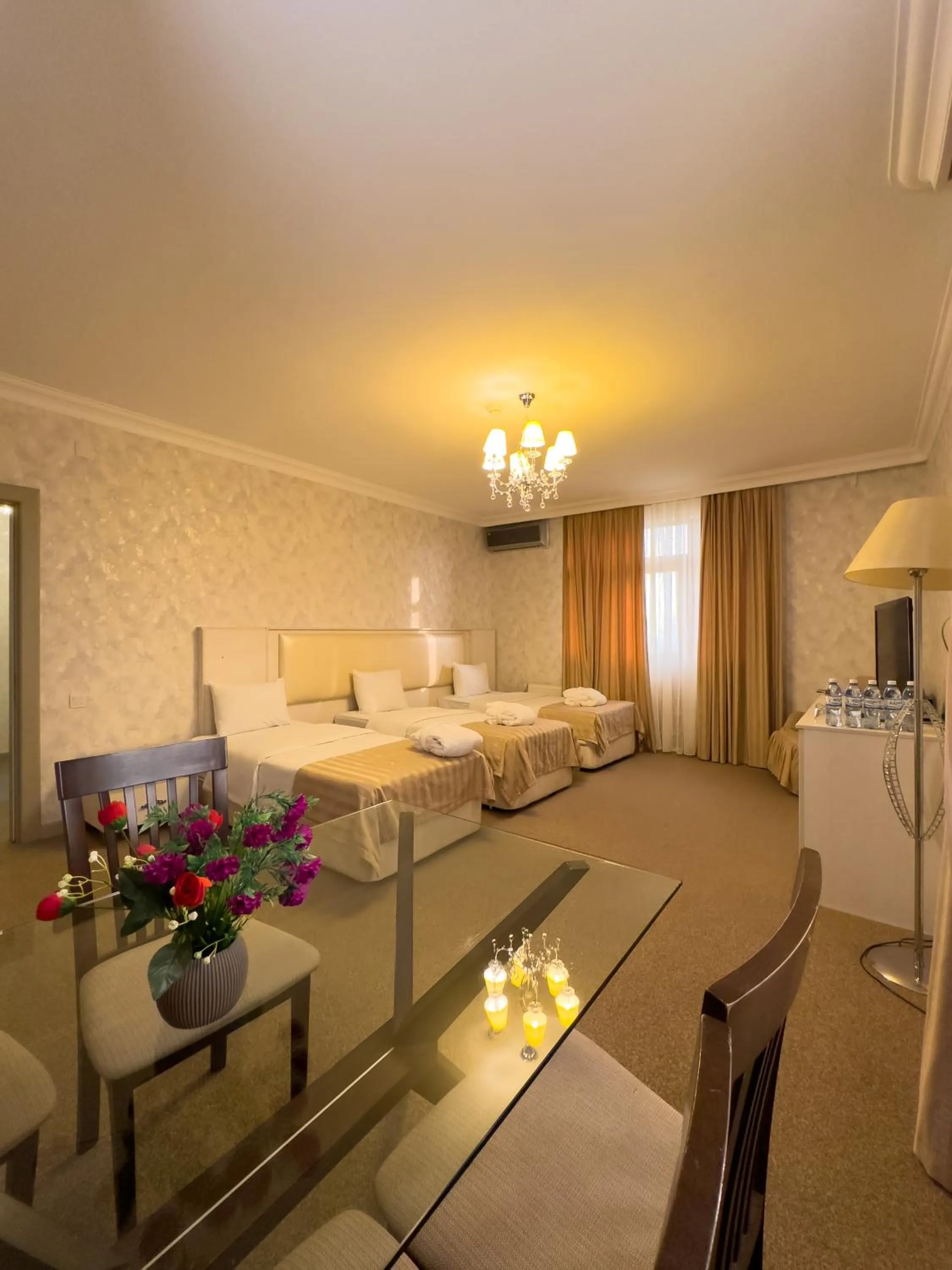 Bed in Gabala Yeddi Gozel Hotel