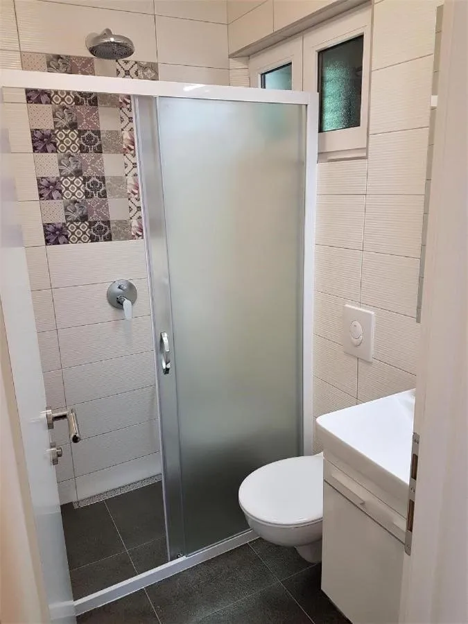 Toilet in Villa Noura in Makarska, private pool,gym