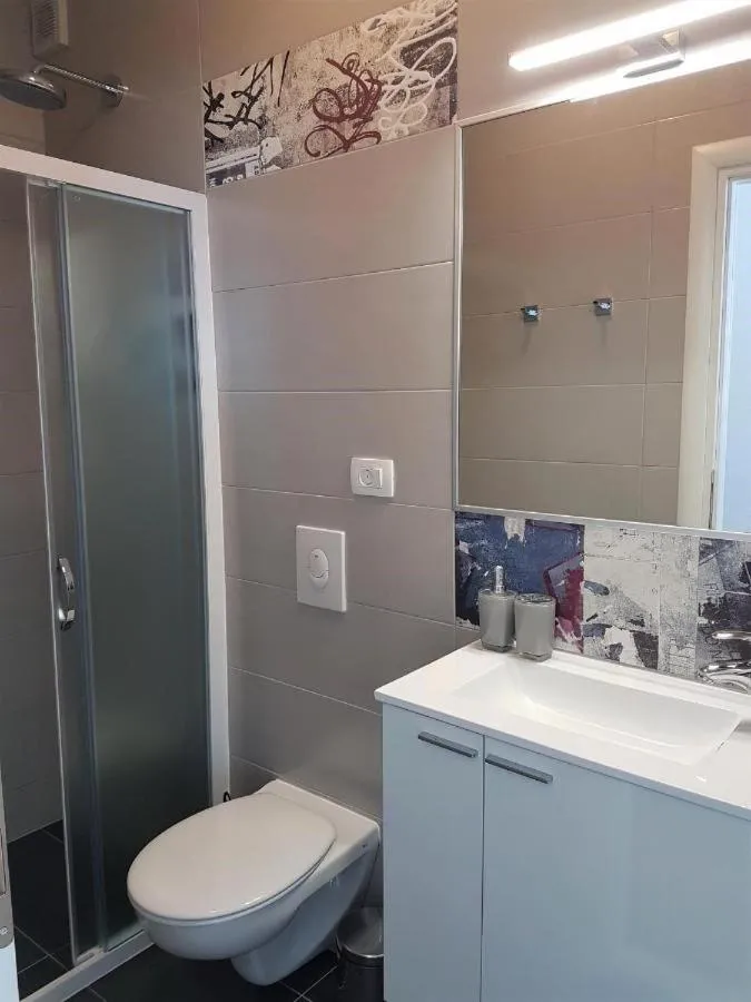 Toilet in Villa Noura in Makarska, private pool,gym