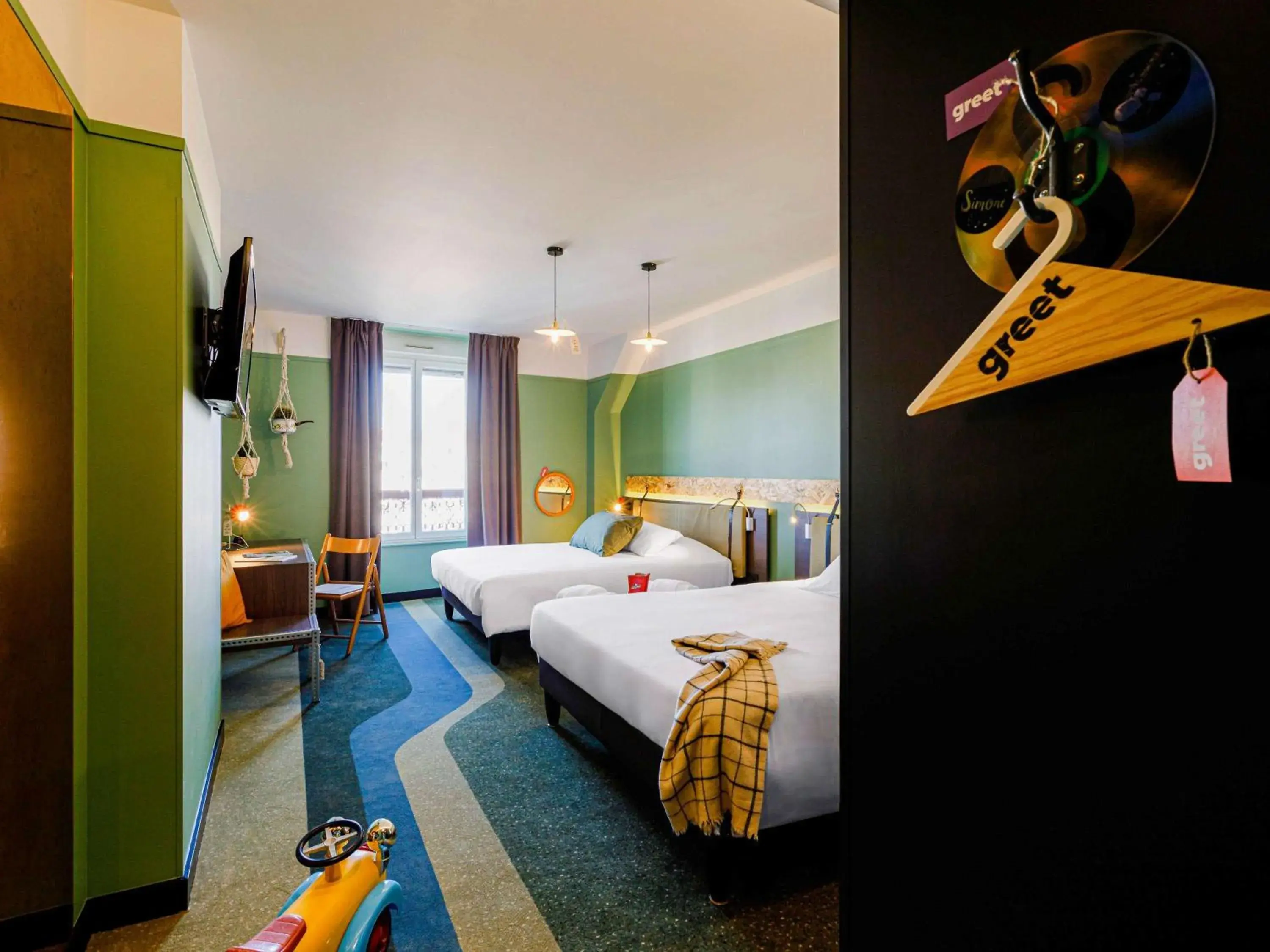 Property building, Bed in Greet Hotel Lyon Confluence Property building, Bed in Greet Hotel Lyon Confluence