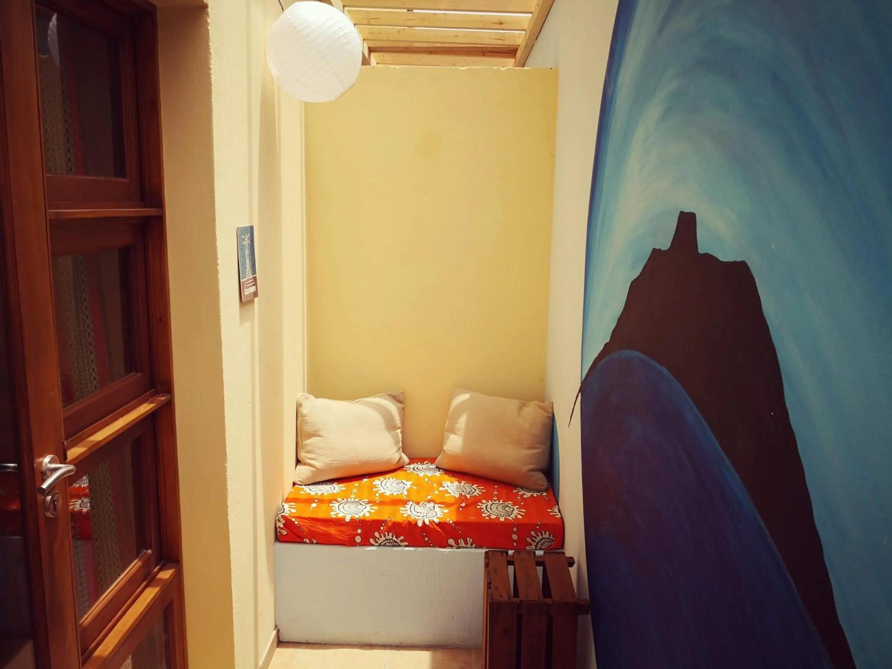 Seating area, Bed in Casa Strela B&B Tarrafal