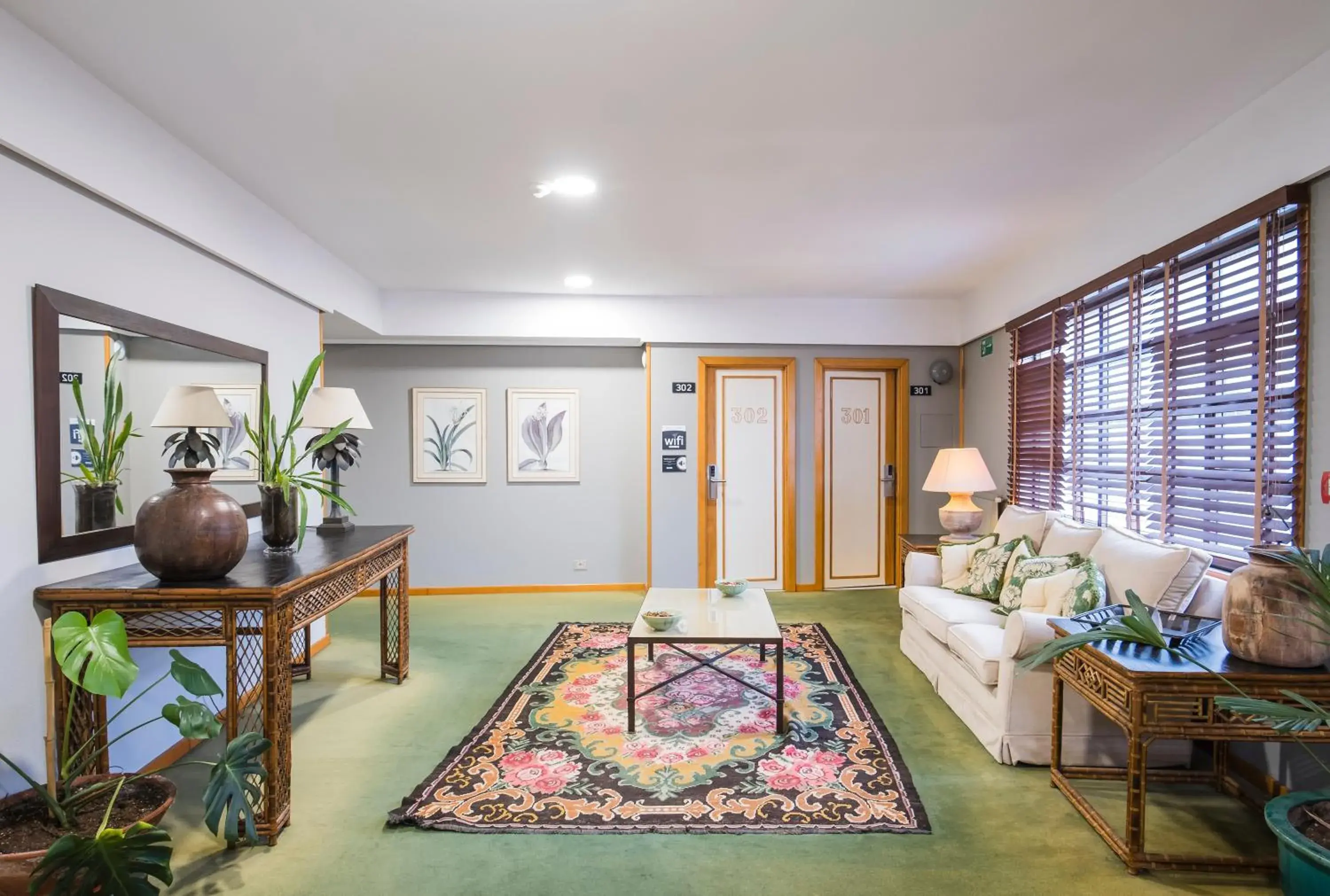 Living room in Hotel Alda Boiro Living room in Hotel Alda Boiro