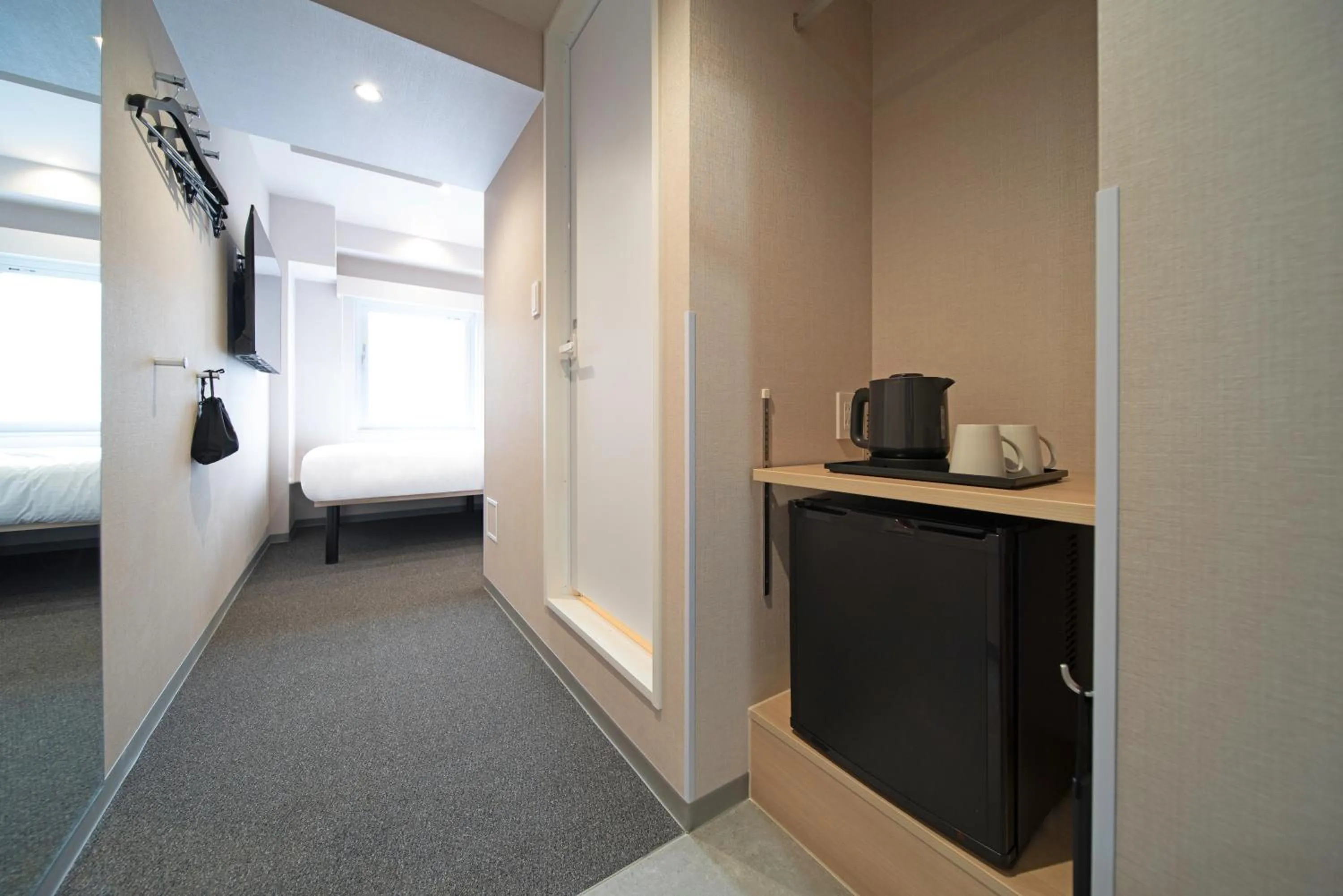 Coffee/tea facilities, Bed in Hop Inn Tokyo Ueno