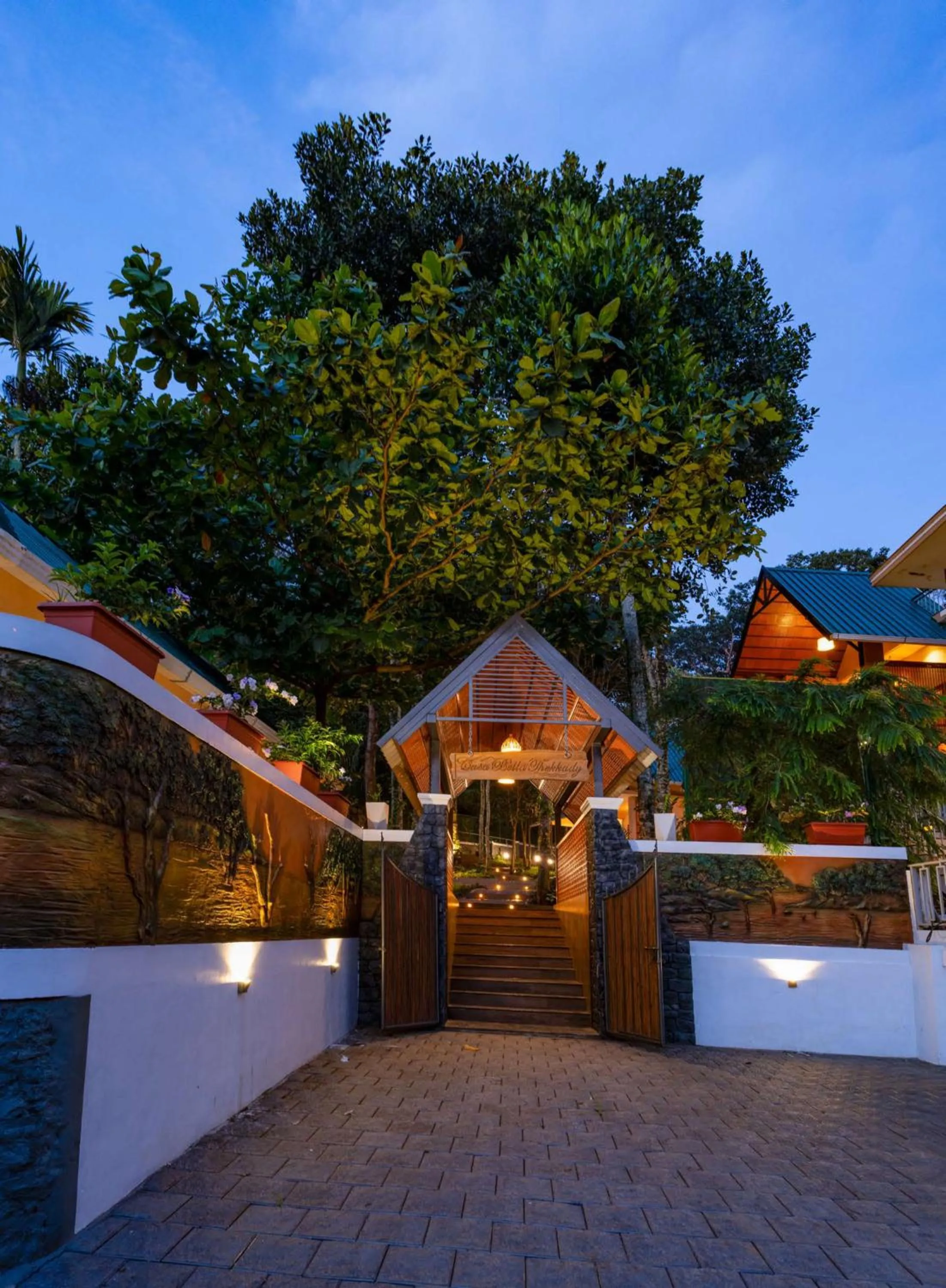 Facade/entrance in Casa Bella, Thekkady