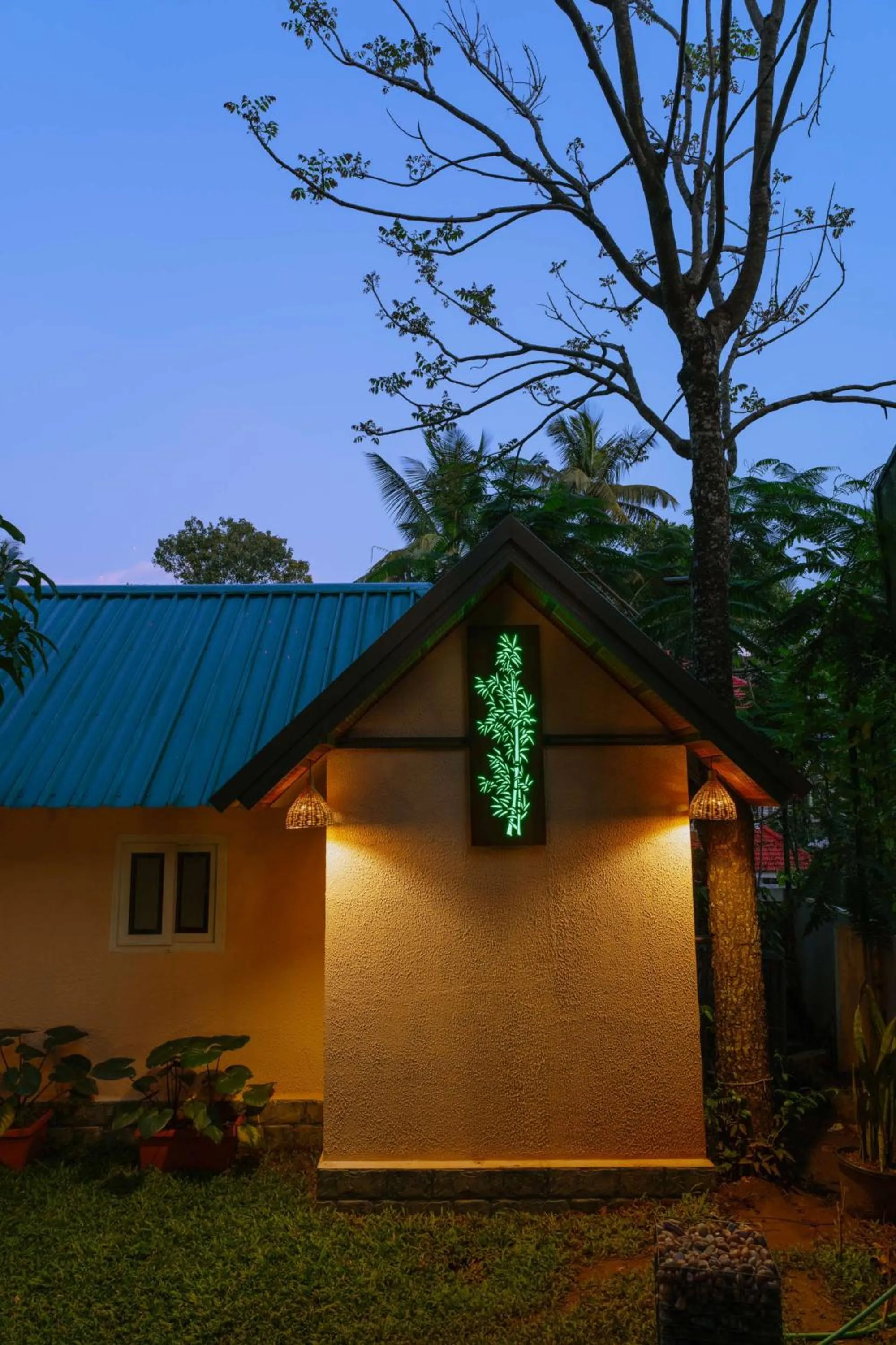 Inner courtyard view in Casa Bella, Thekkady