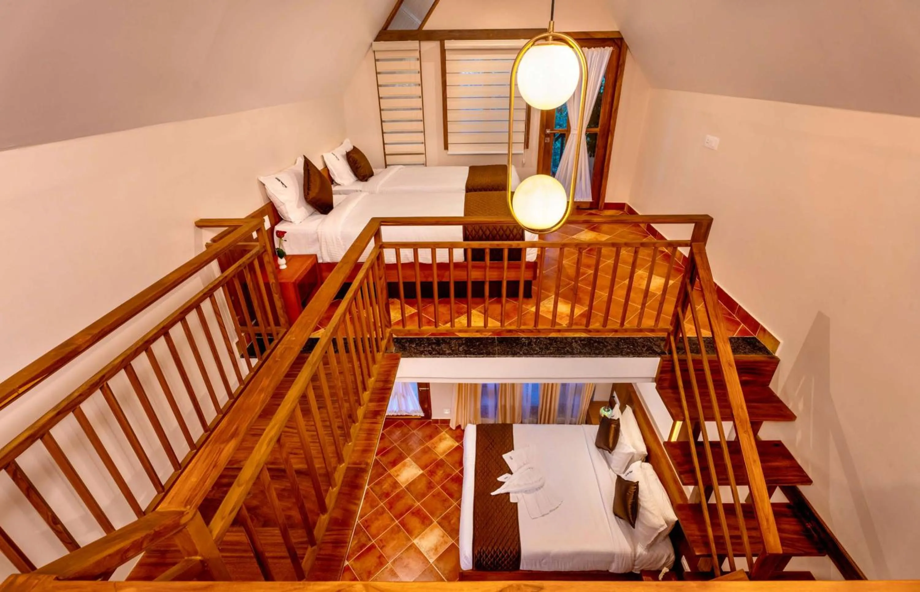 Inner courtyard view in Casa Bella, Thekkady