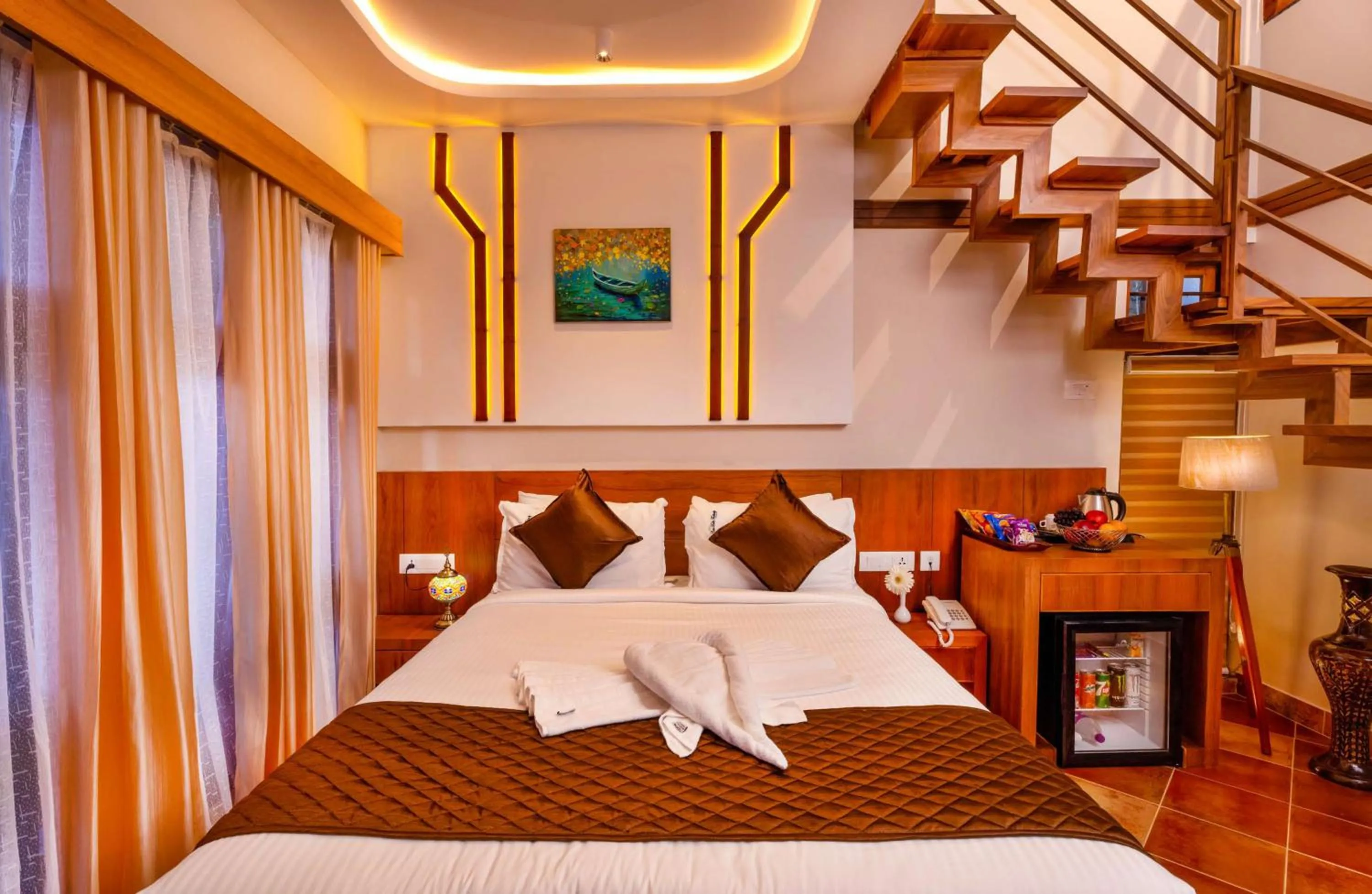 Bed in Casa Bella, Thekkady