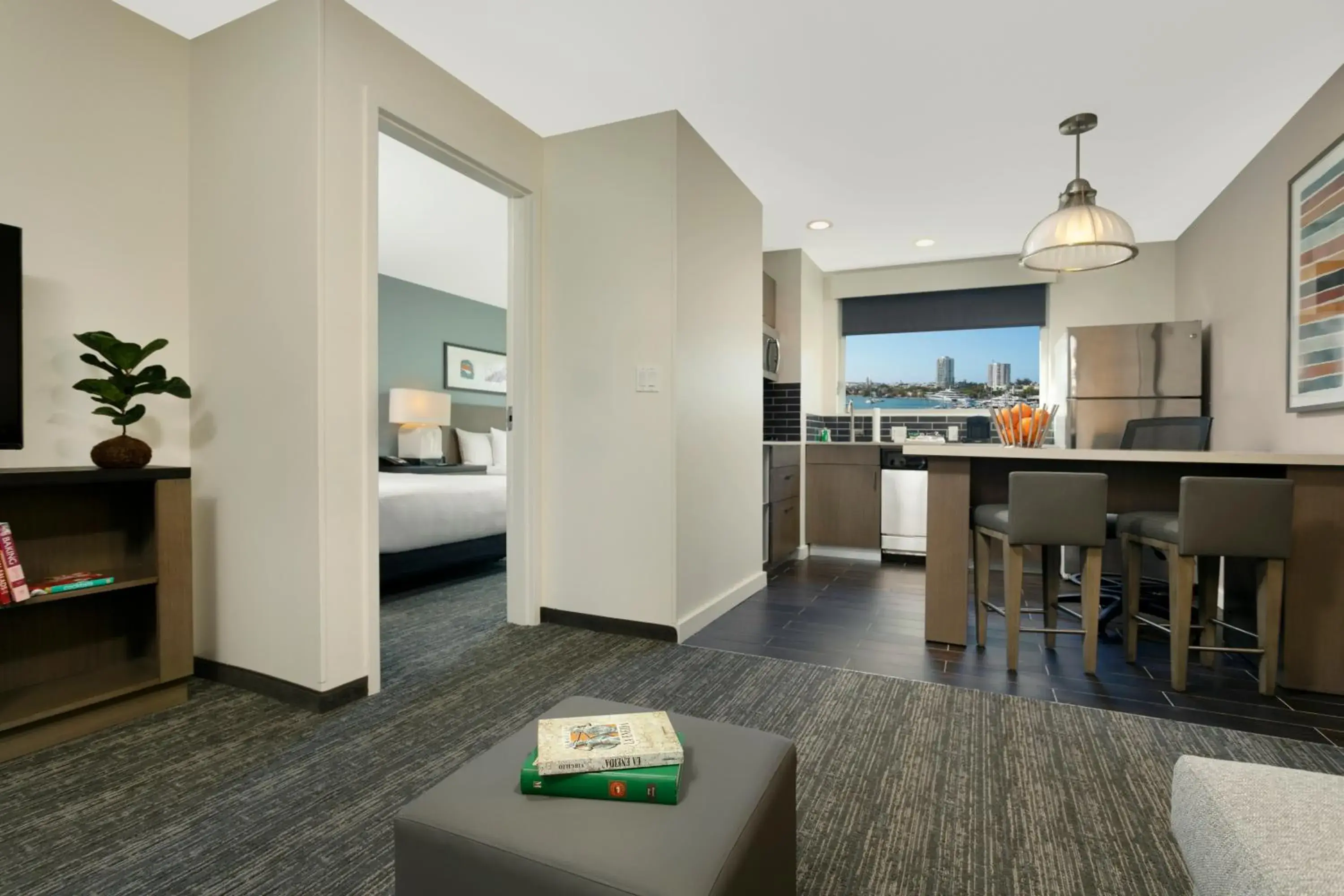 Sea view, Bed in Hyatt House San Juan Sea view, Bed in Hyatt House San Juan