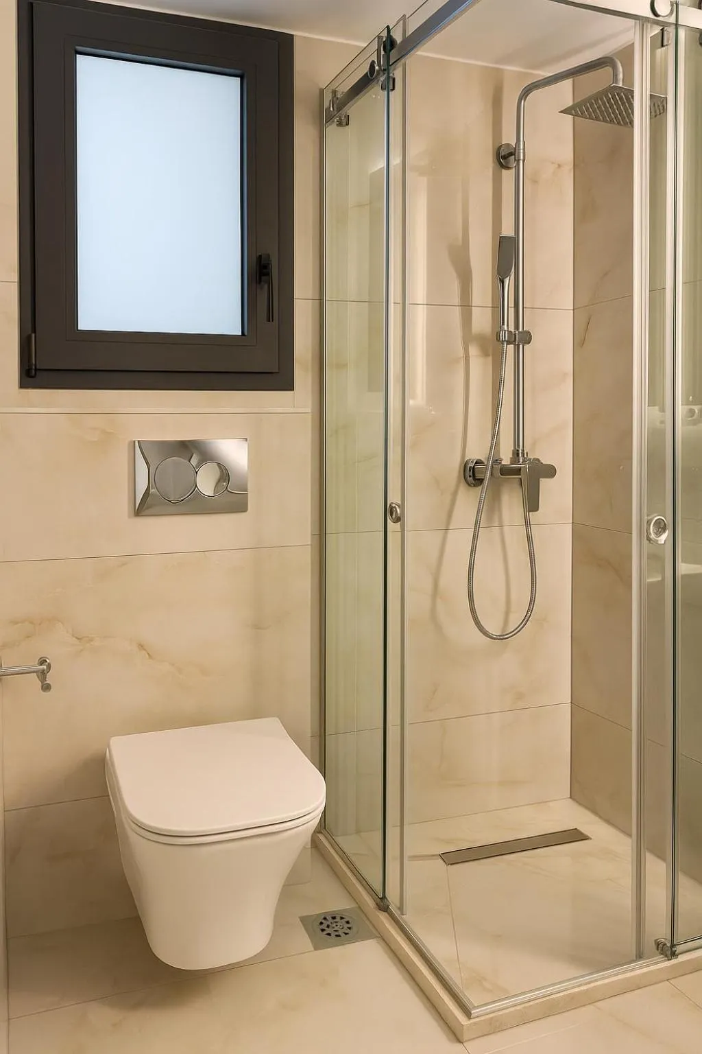 Shower in Athens Project Luxury Apartments