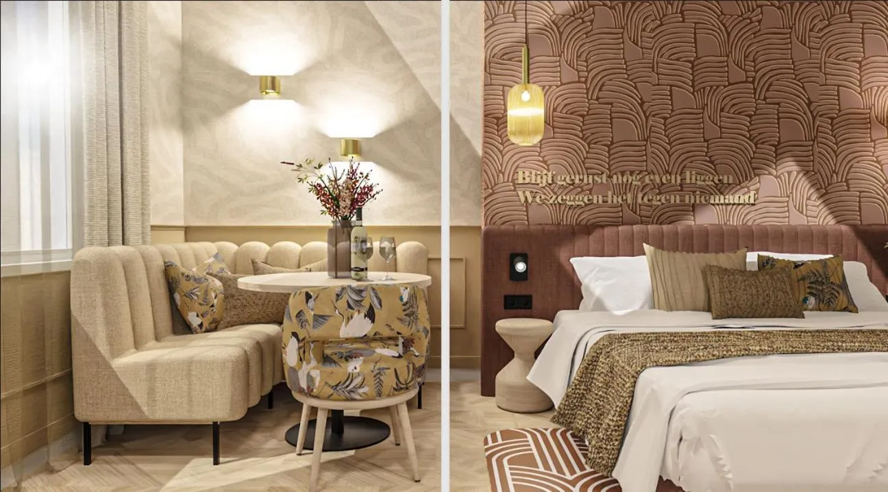 Seating area, Bed in Boutique Hotel Charley's