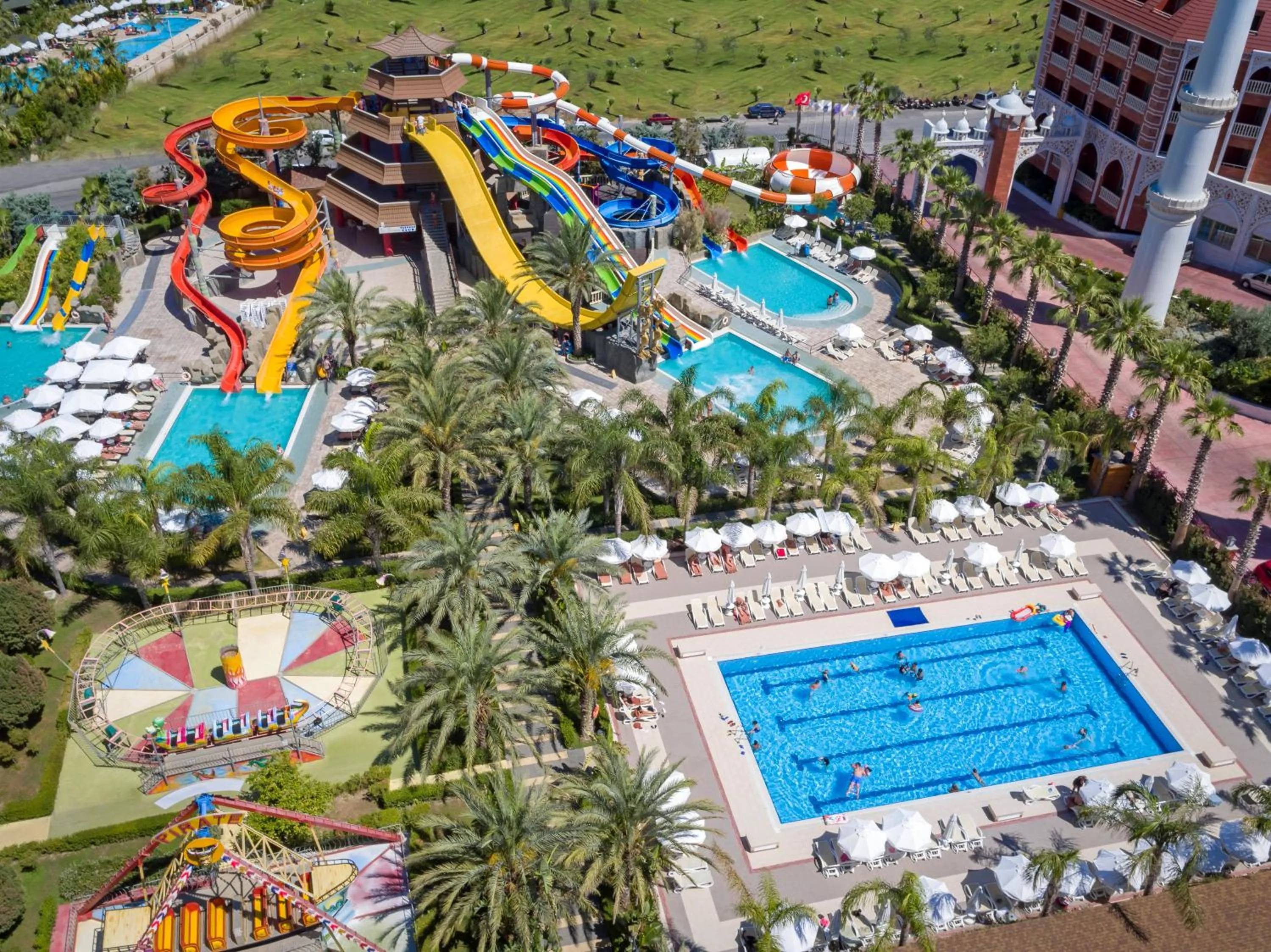 Aqua park in Royal Taj Mahal Hotel