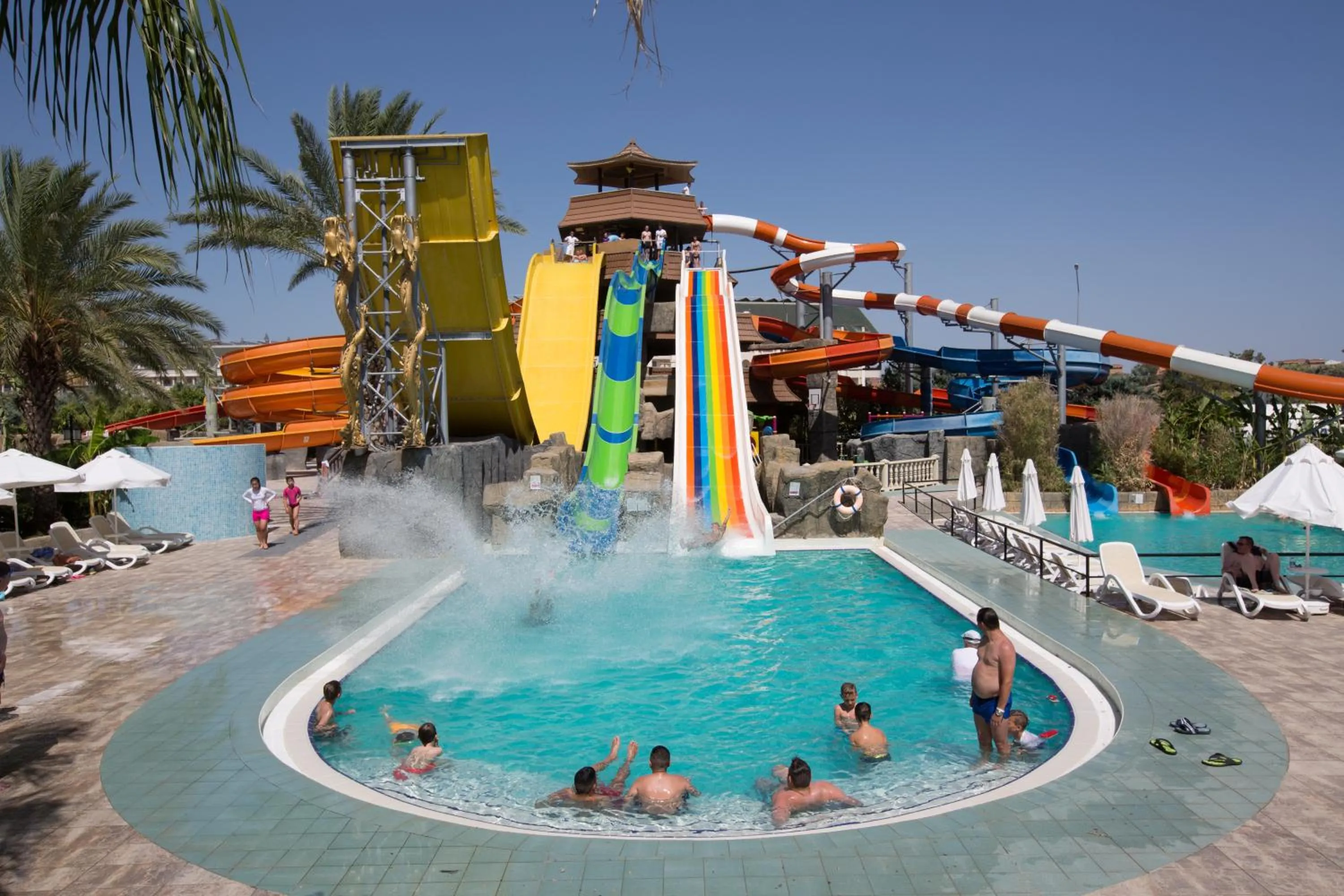 Aqua park in Royal Taj Mahal Hotel