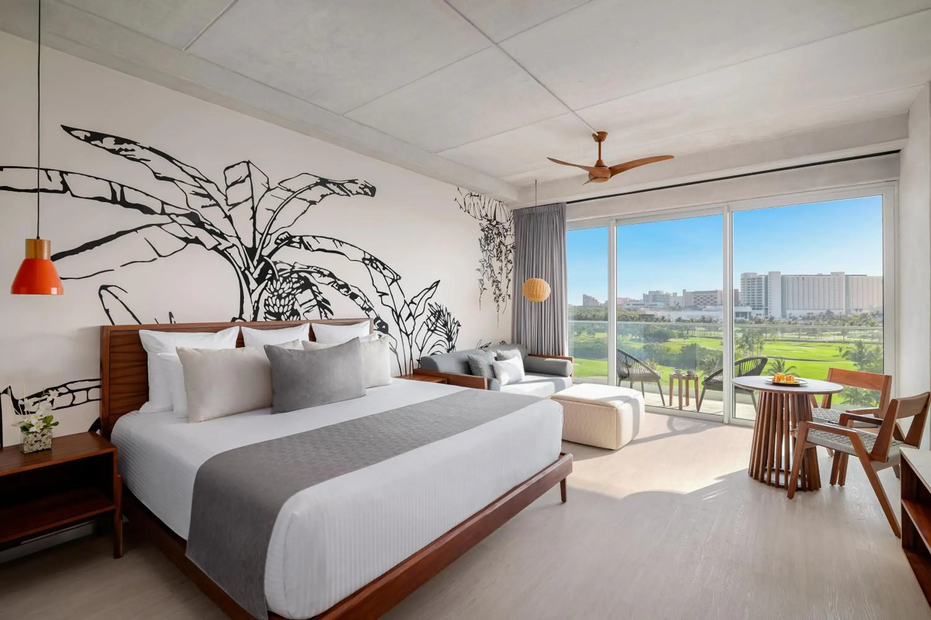 View (from property/room), Bed in Hyatt Vivid Grand Island Cancun-All Inclusive Adults Only View (from property/room), Bed in Hyatt Vivid Grand Island Cancun-All Inclusive Adults Only