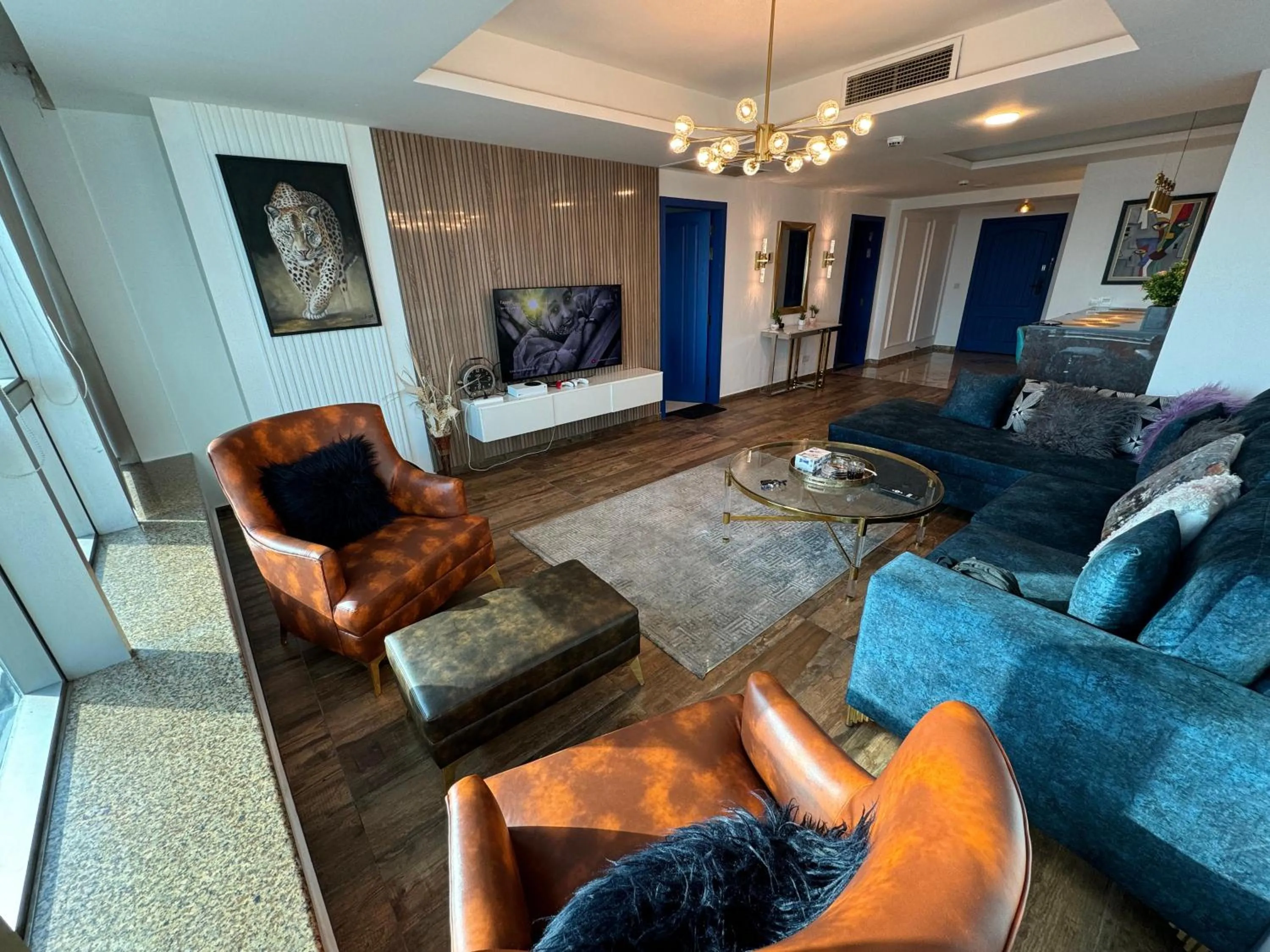 Living room in The Centaurus Apartments