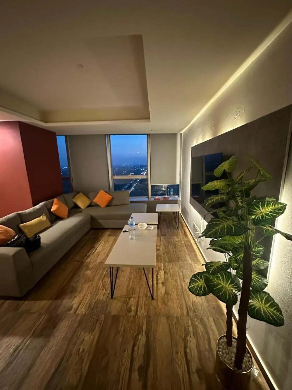 Living room in The Centaurus Apartments