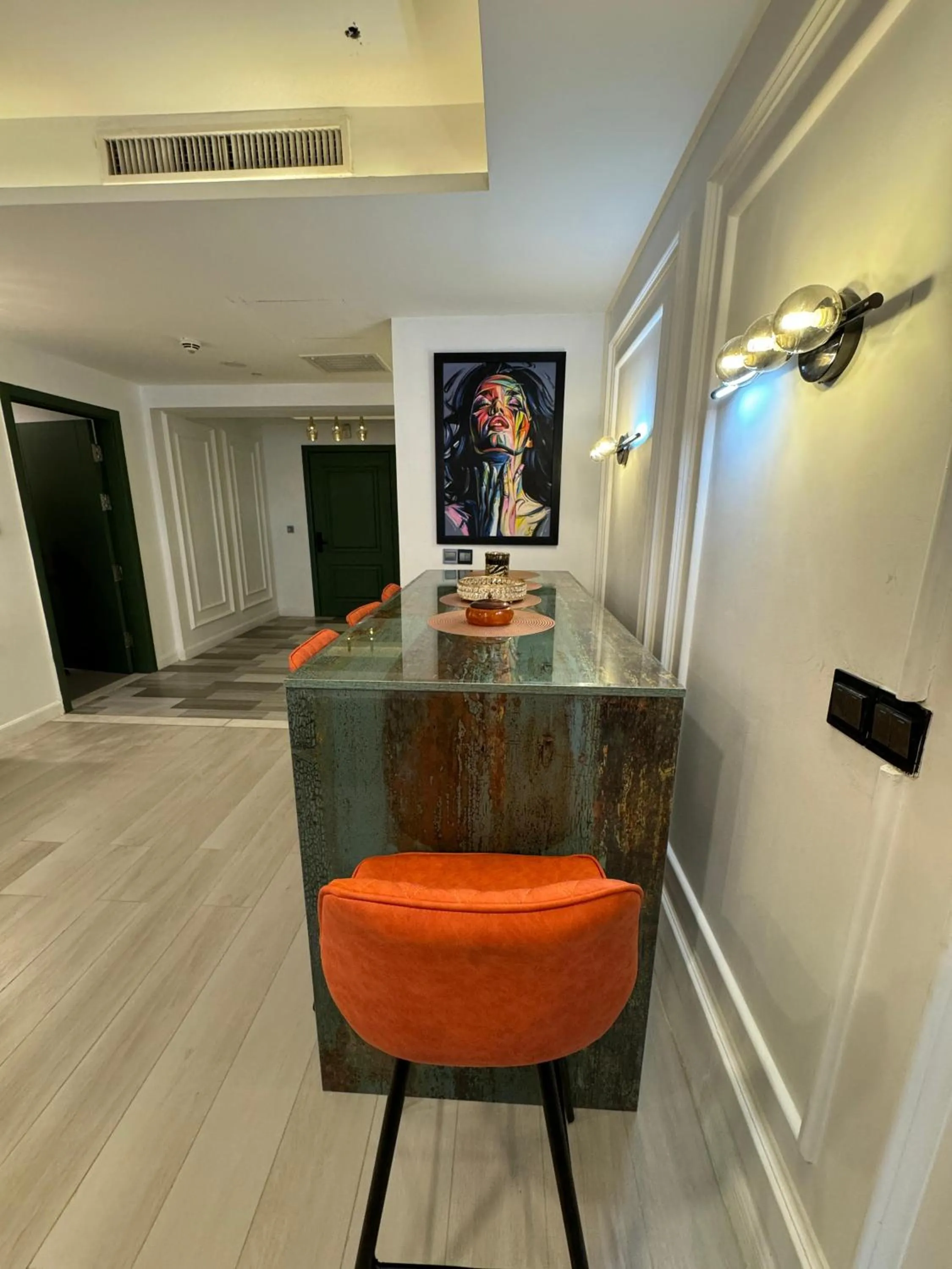 Living room in The Centaurus Apartments