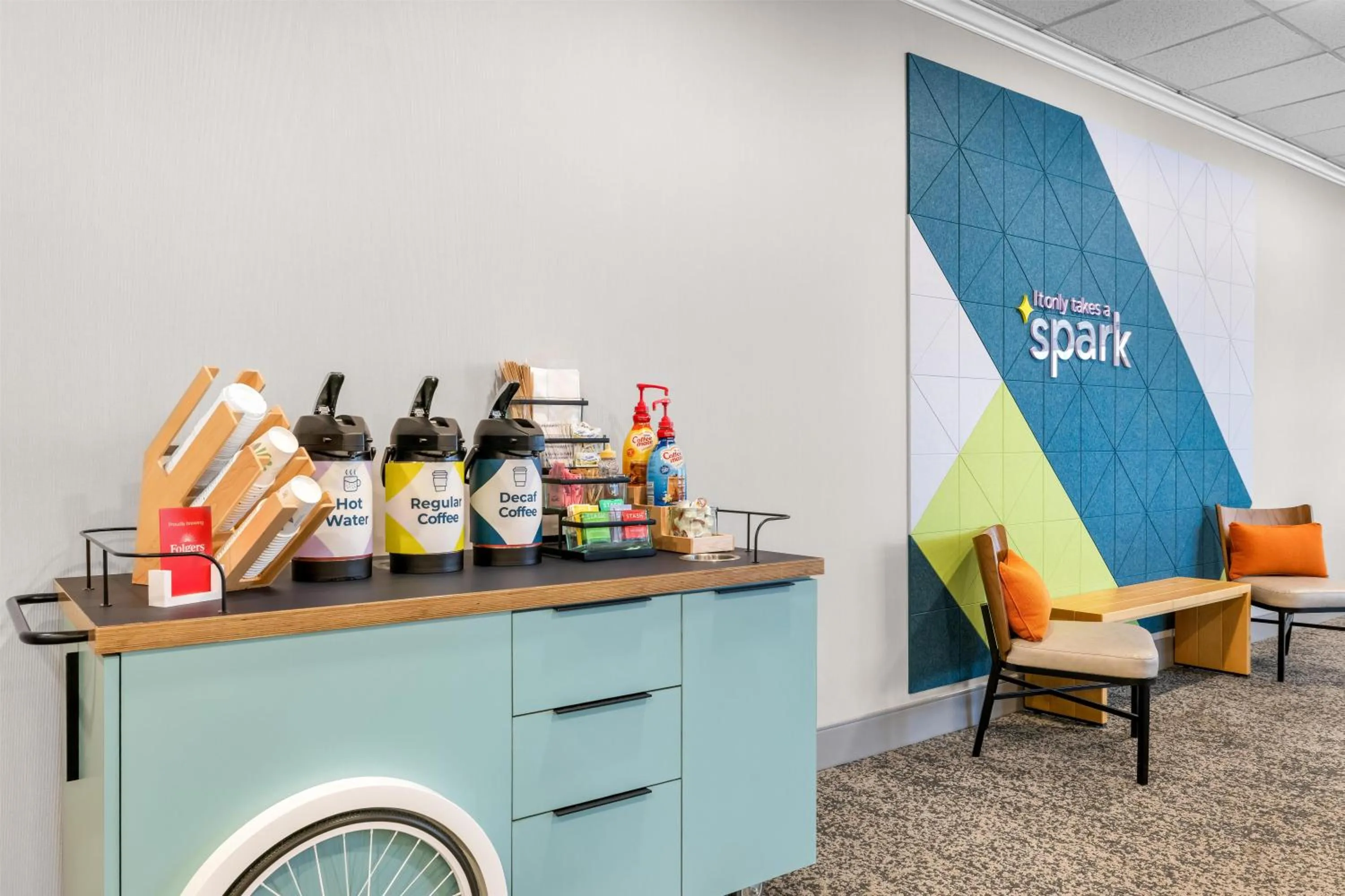 Dining area in Spark by Hilton Lockport