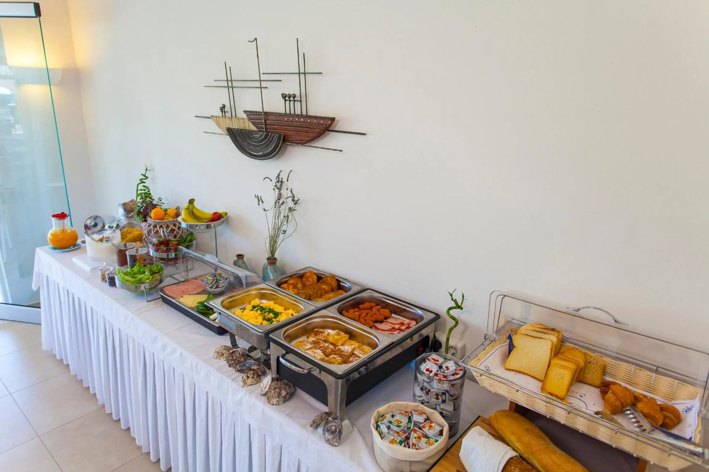 Buffet breakfast in Aktaia Boutique Hotel