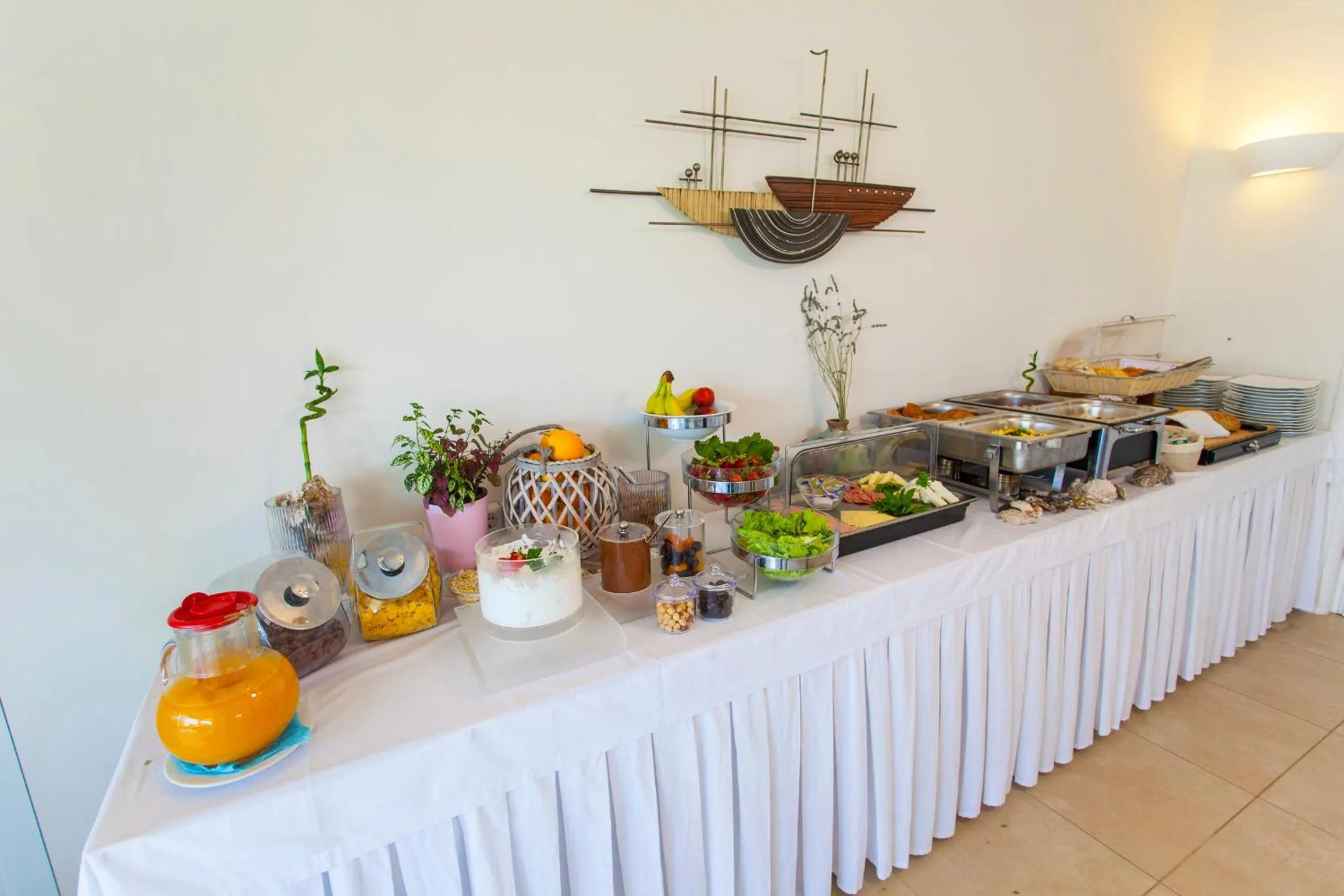 Buffet breakfast in Aktaia Boutique Hotel