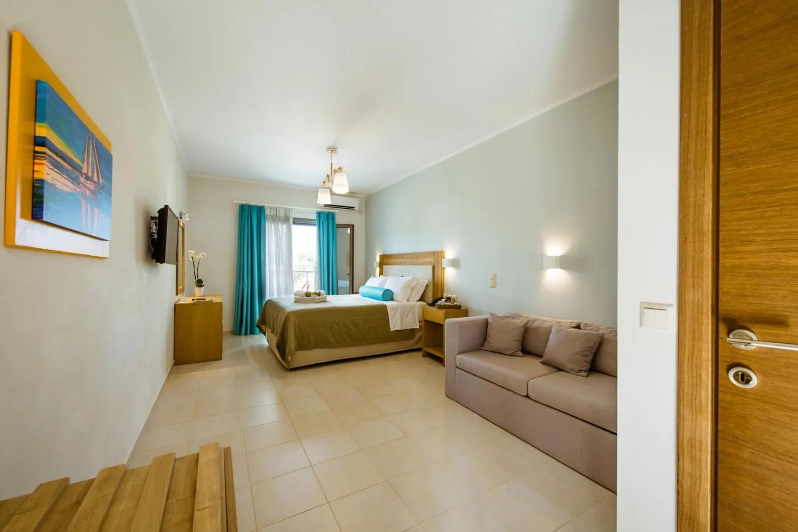 Bed in Aktaia Boutique Hotel