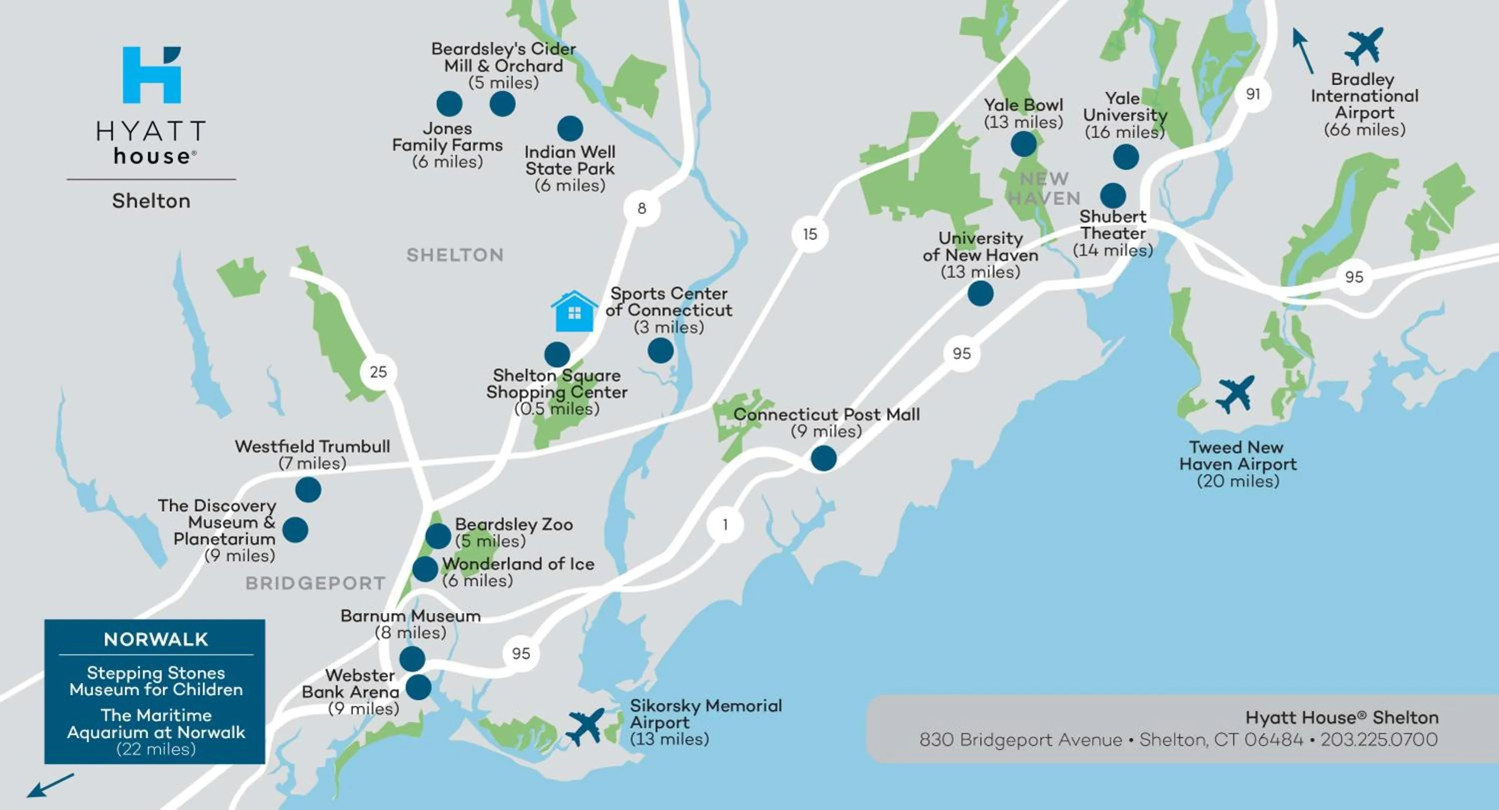 Location in HYATT House Shelton