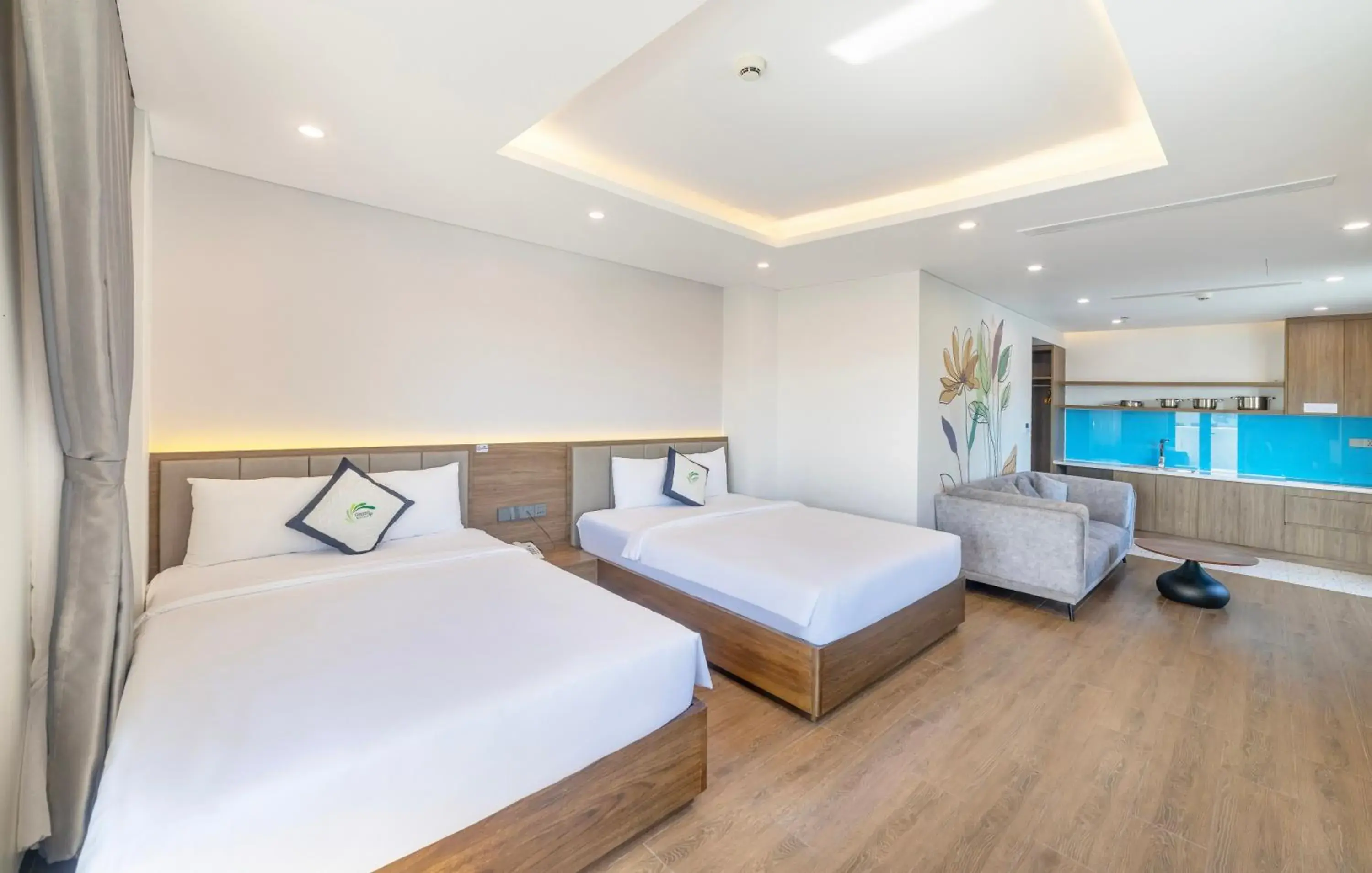 Kitchen or kitchenette, Bed in Green LP Hotel & Apartment Kitchen or kitchenette, Bed in Green LP Hotel & Apartment