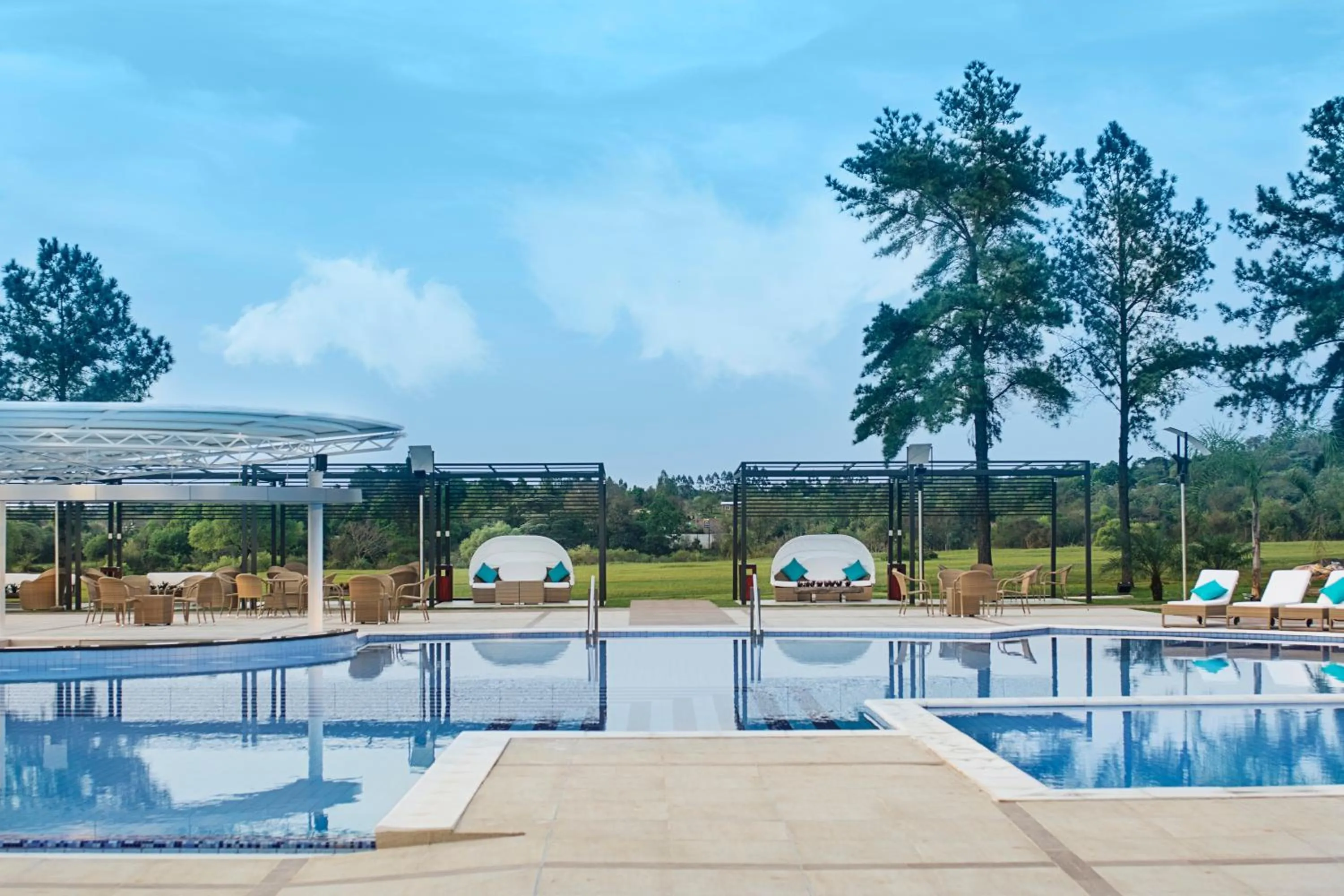 Pool view in Awa Resort Hotel