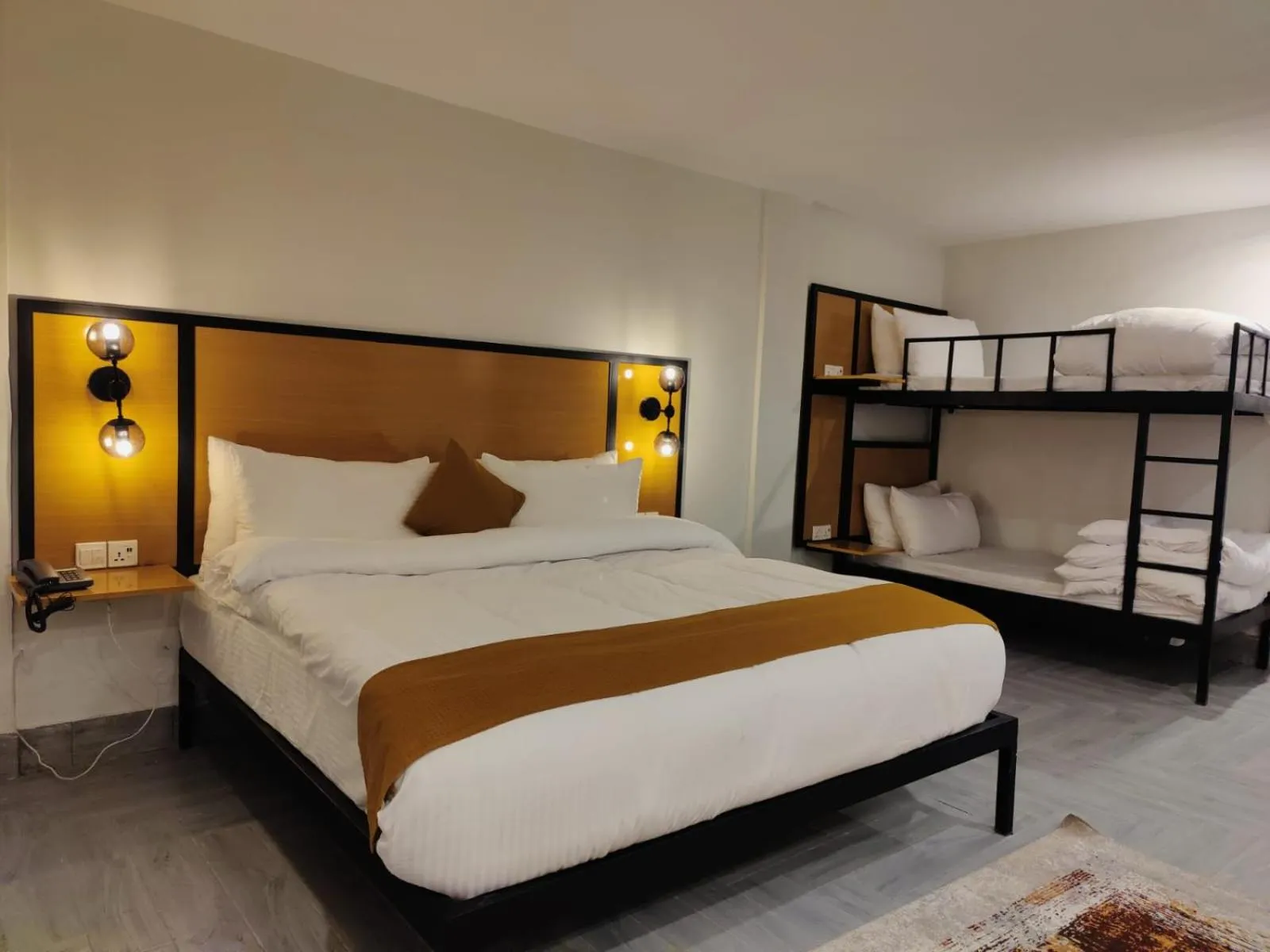 Bed in Sky Lodge Hotel