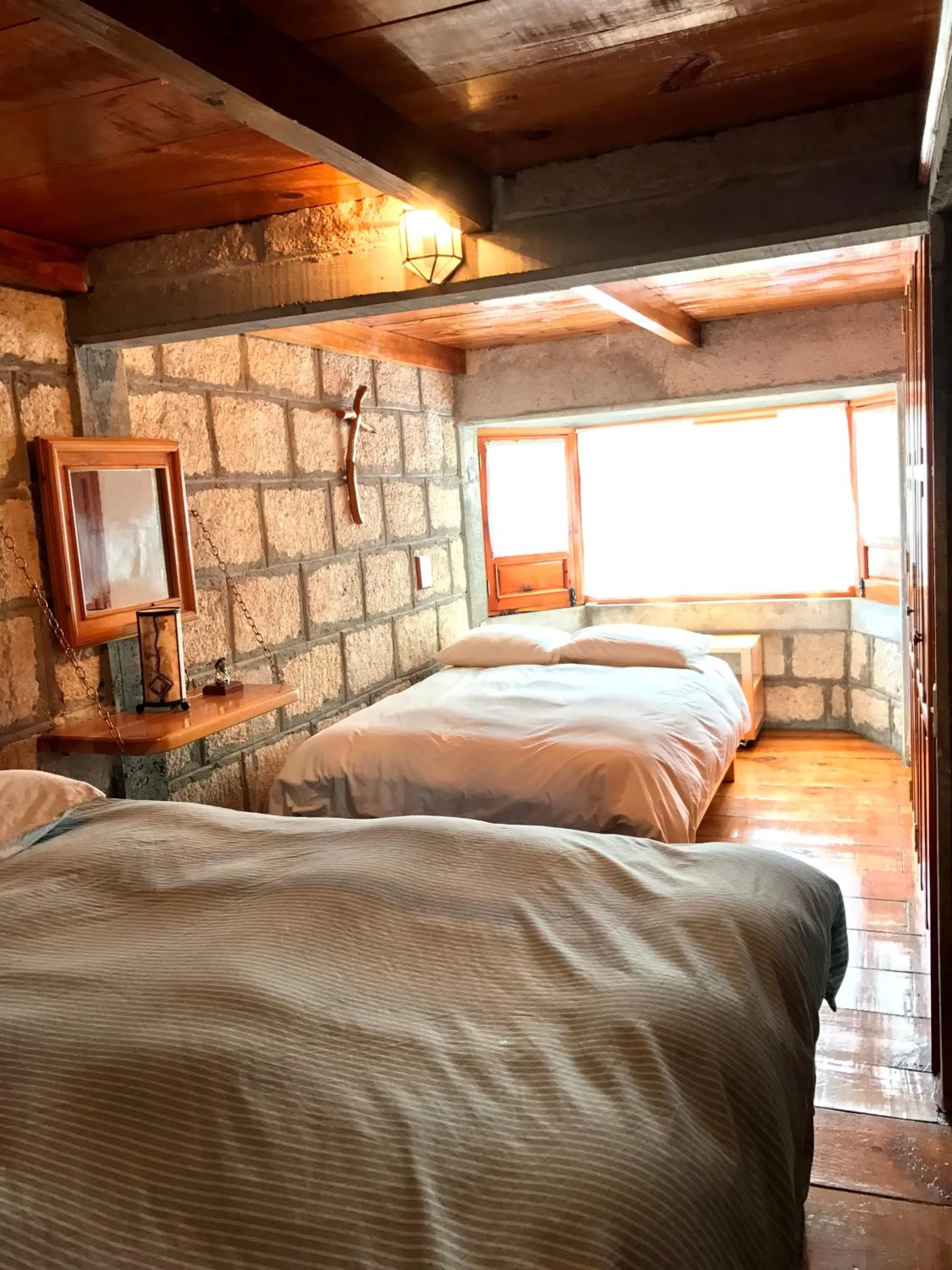 Decorative detail, Bed in Cabañas 5 Pinos