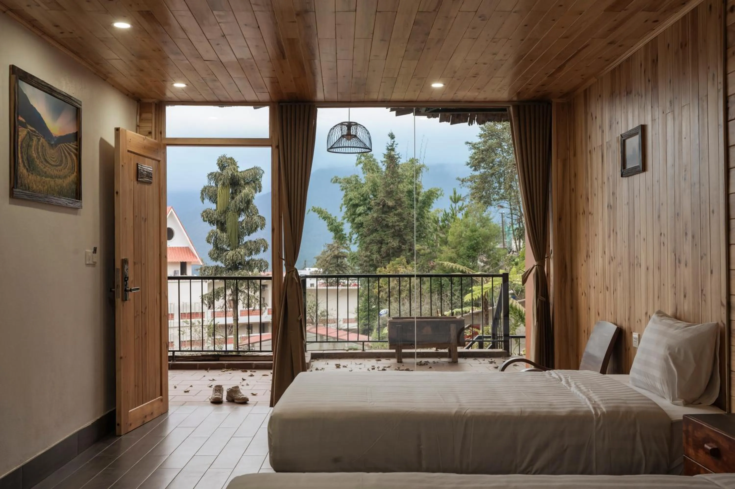 View (from property/room), Bed in Sapa Chill Retreat