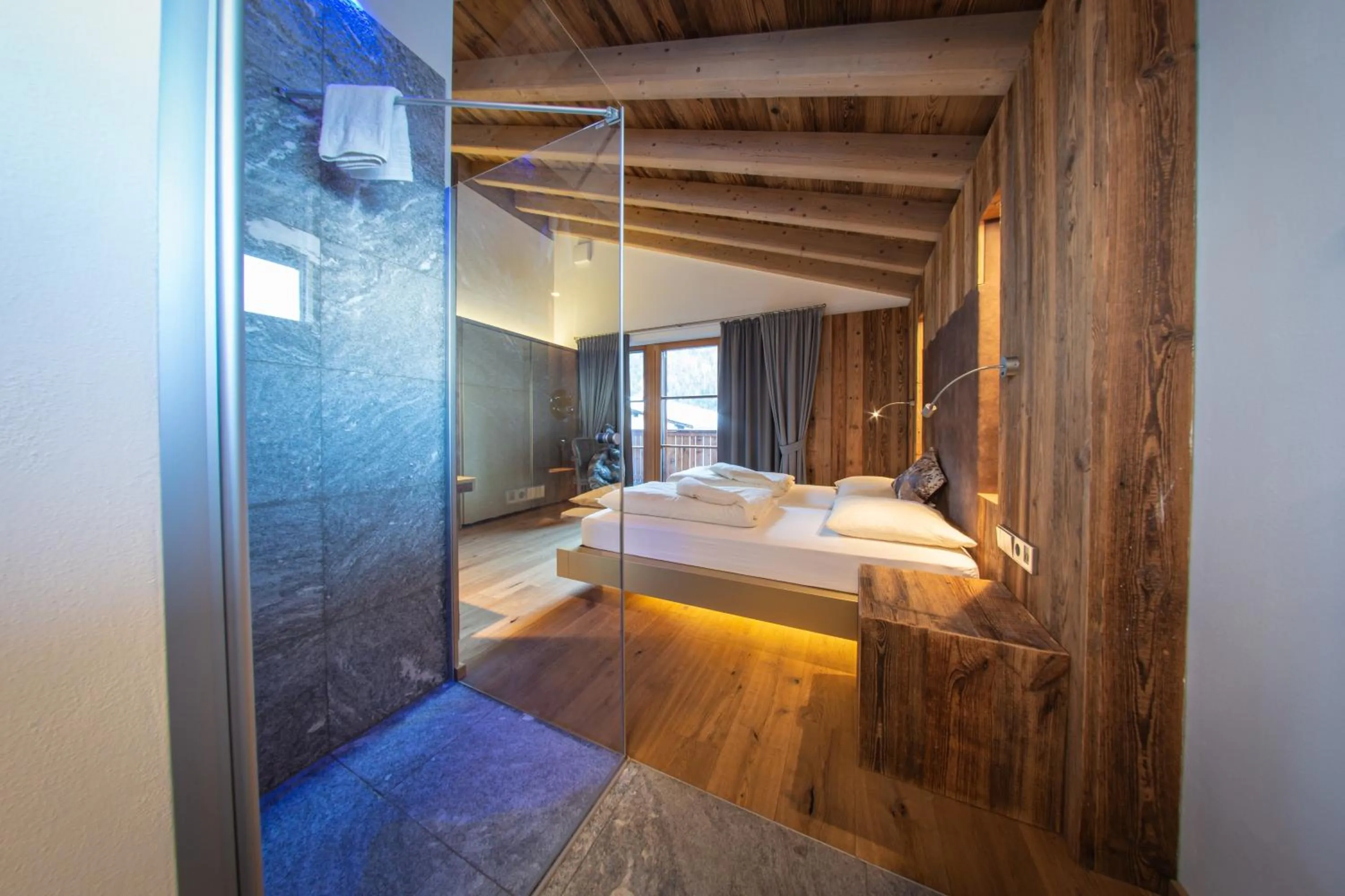 Bed in Mountainlodge Luxalpine