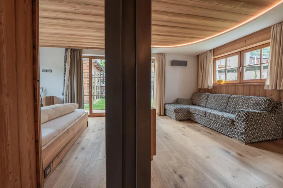 View (from property/room), Bed in Mountainlodge Luxalpine
