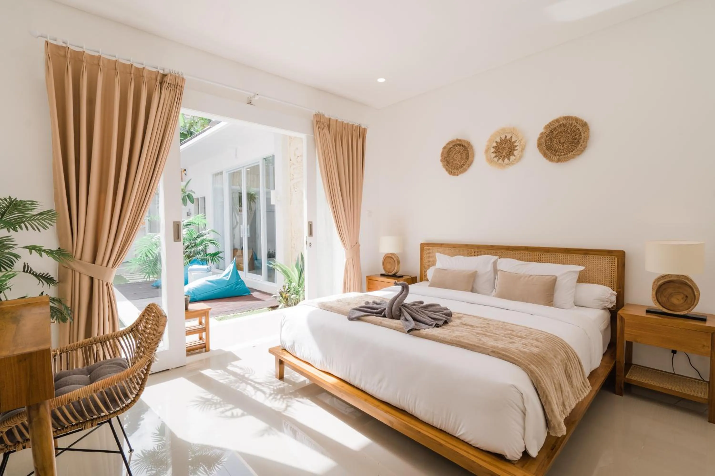View (from property/room), Bed in Villa Noni Kerobokan - By Bali Lyfe Venture