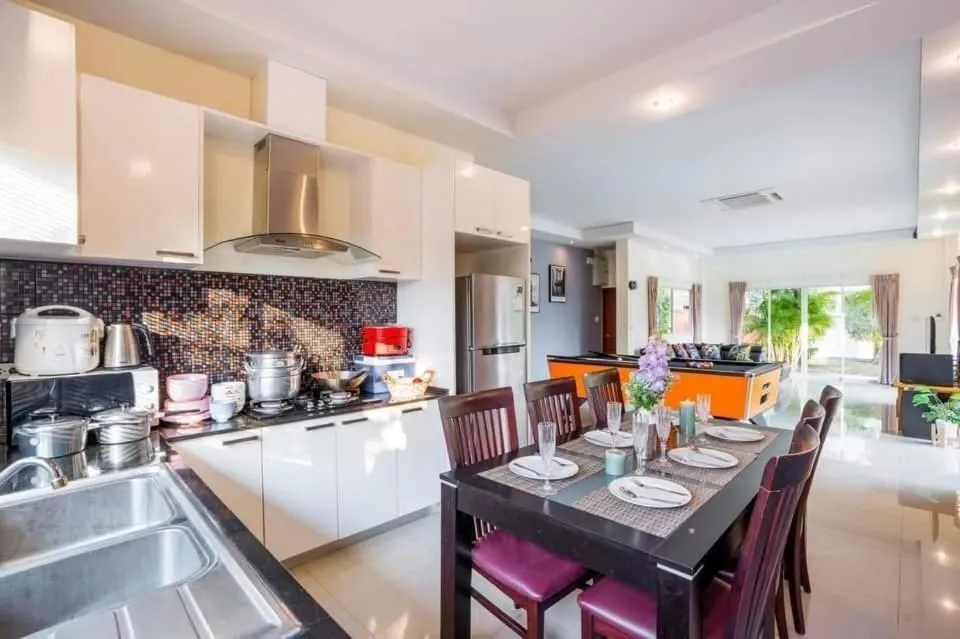Kitchen or kitchenette in Unique Pool Villa Resort