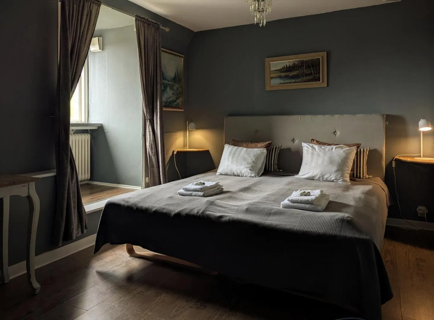 Bed in Brunsbo G:a Biskopsgård Hotell & Konferens