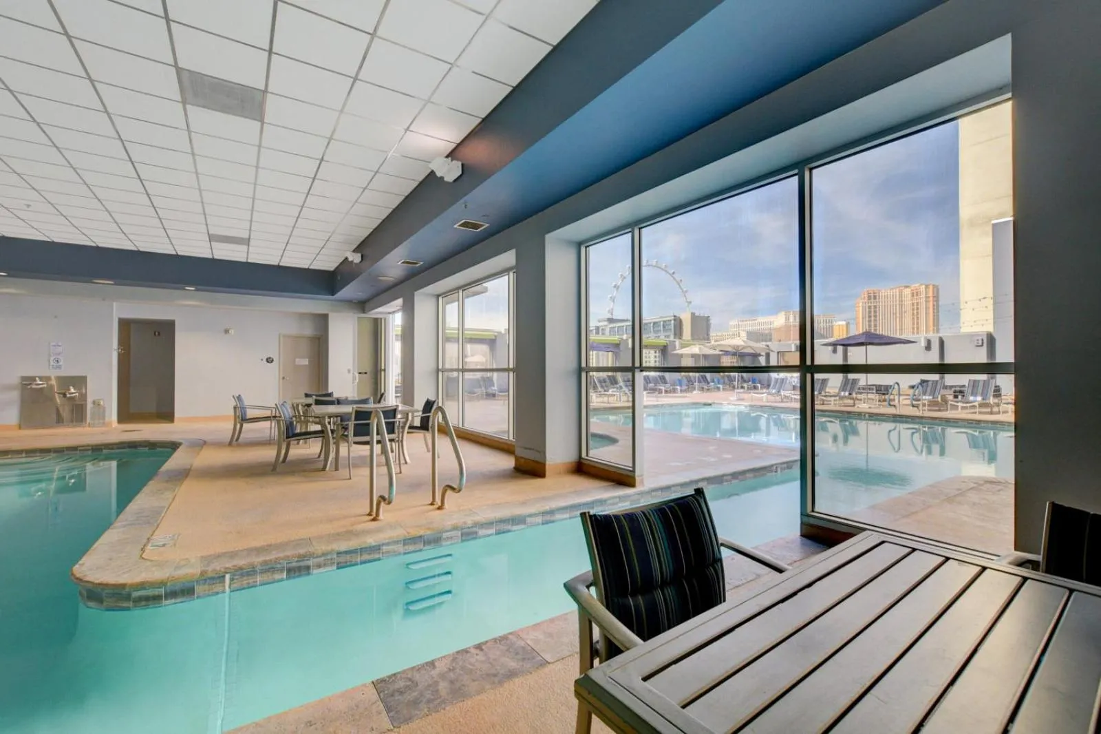 Pool view in Royal Oasis Suite at Platinum Hotel-Strip Views