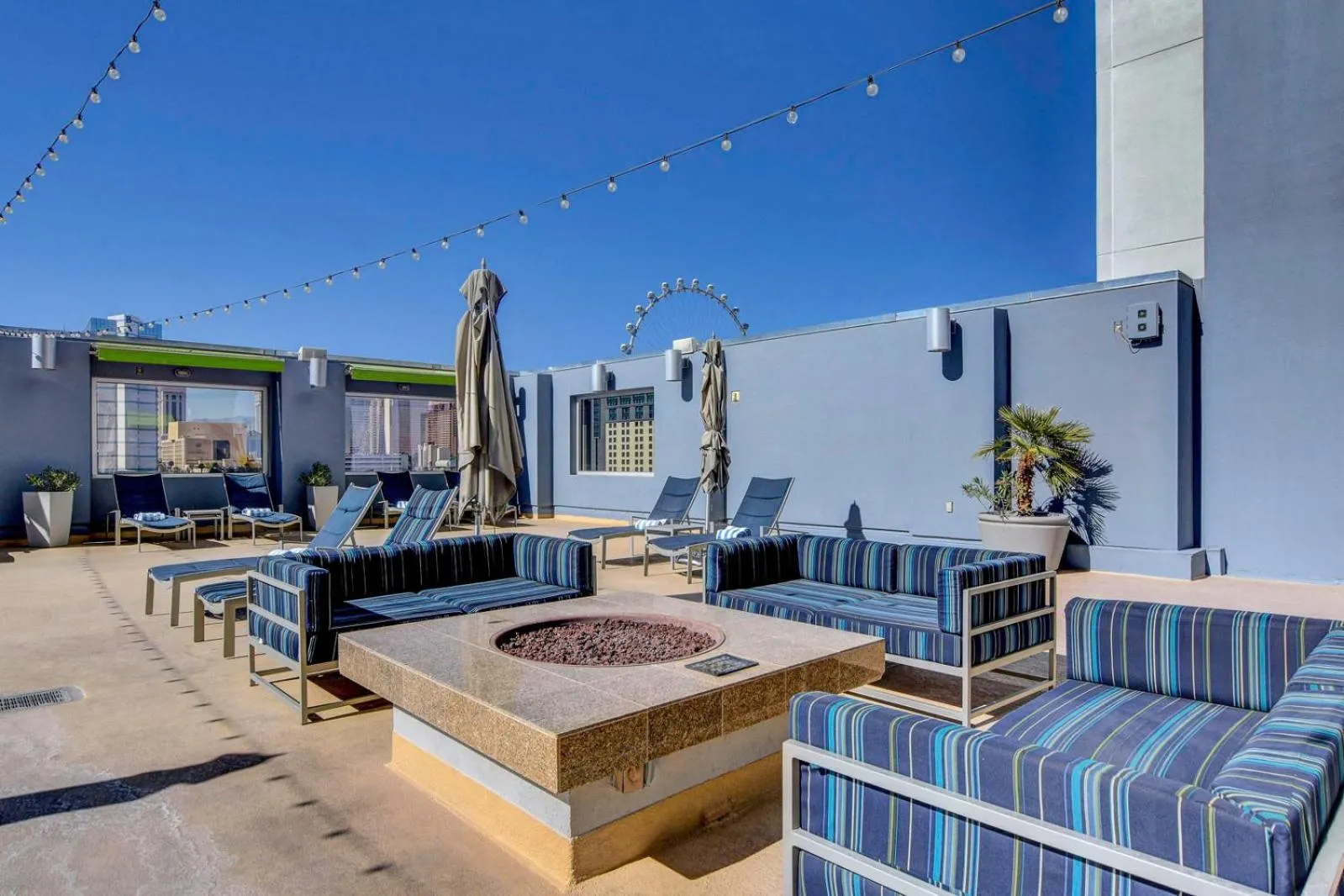 Patio in Royal Oasis Suite at Platinum Hotel-Strip Views