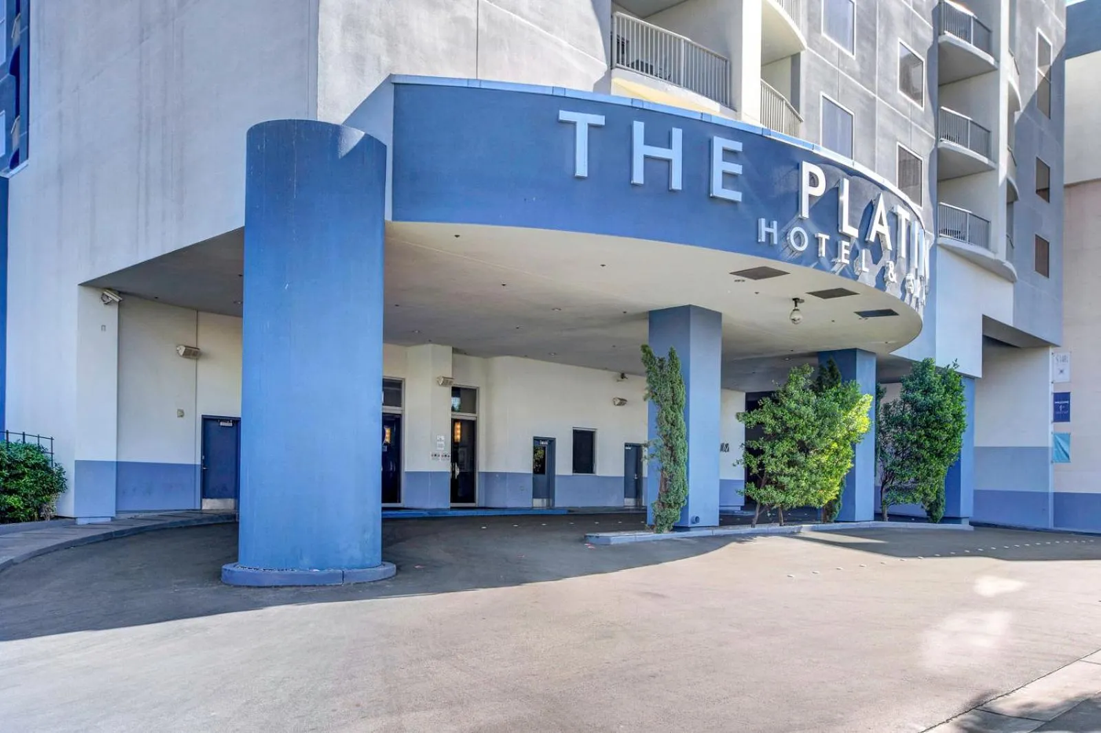 Property building in Royal Oasis Suite at Platinum Hotel-Strip Views