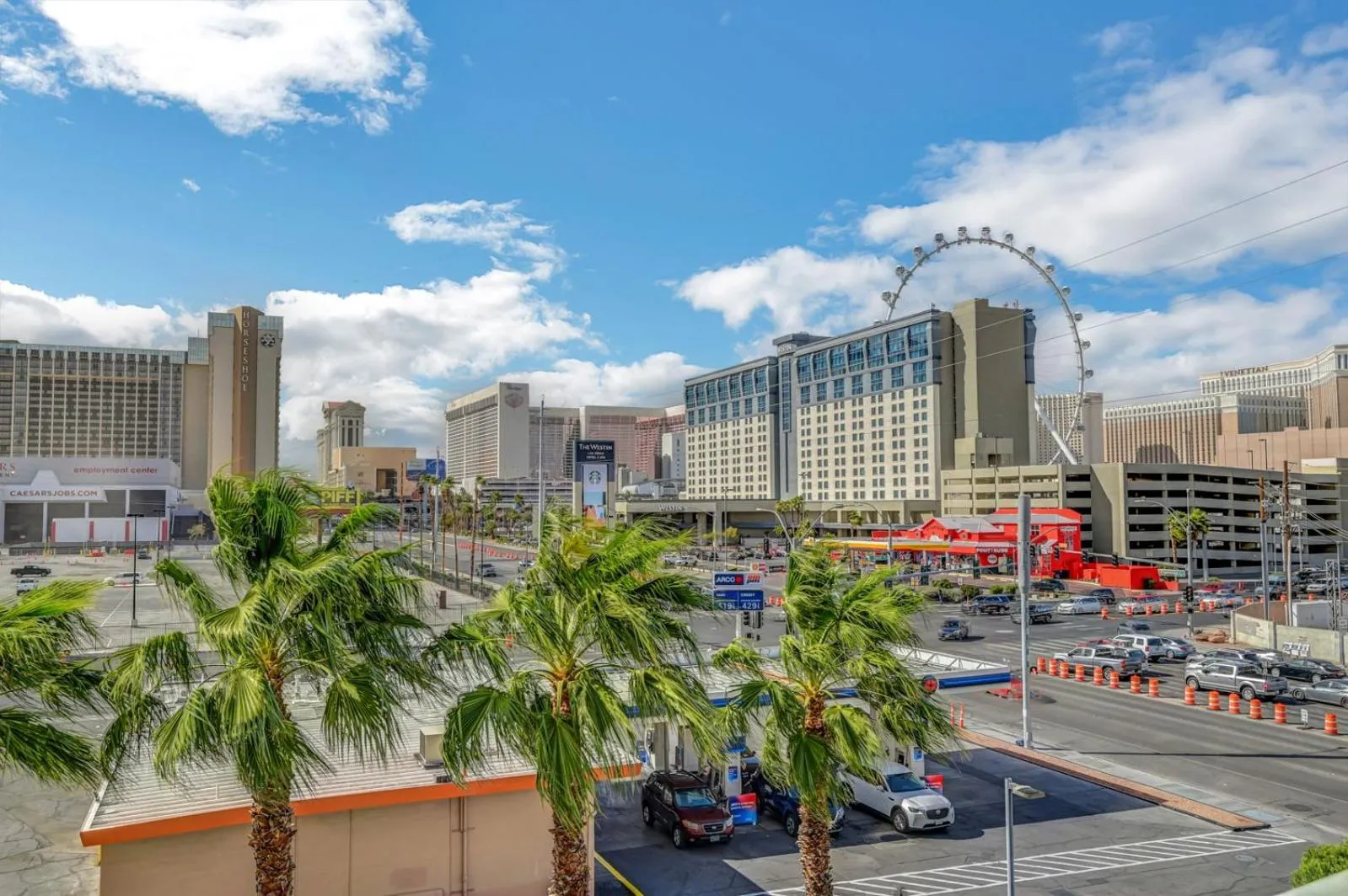 City view in Royal Oasis Suite at Platinum Hotel-Strip Views