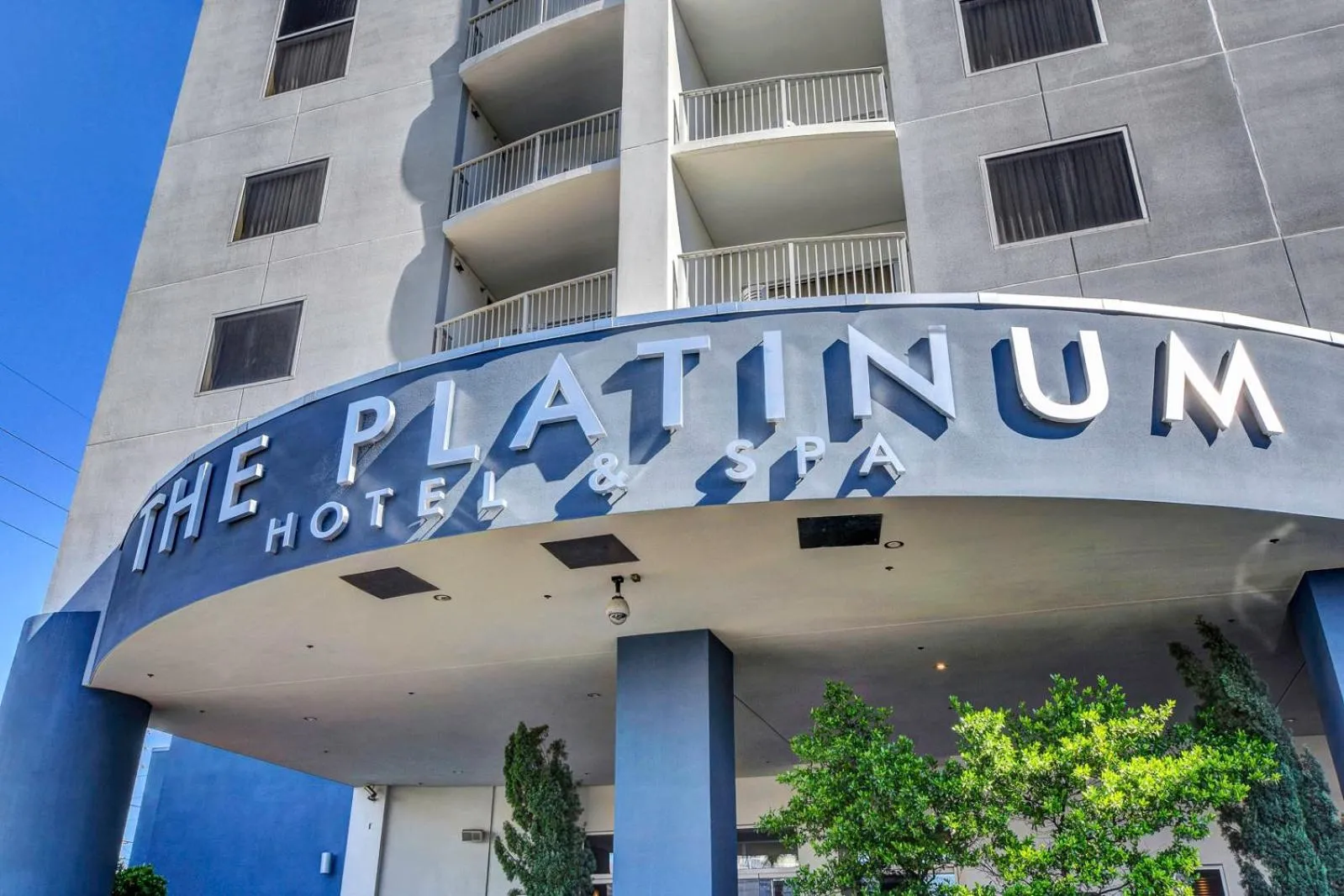 Property building in Royal Oasis Suite at Platinum Hotel-Strip Views