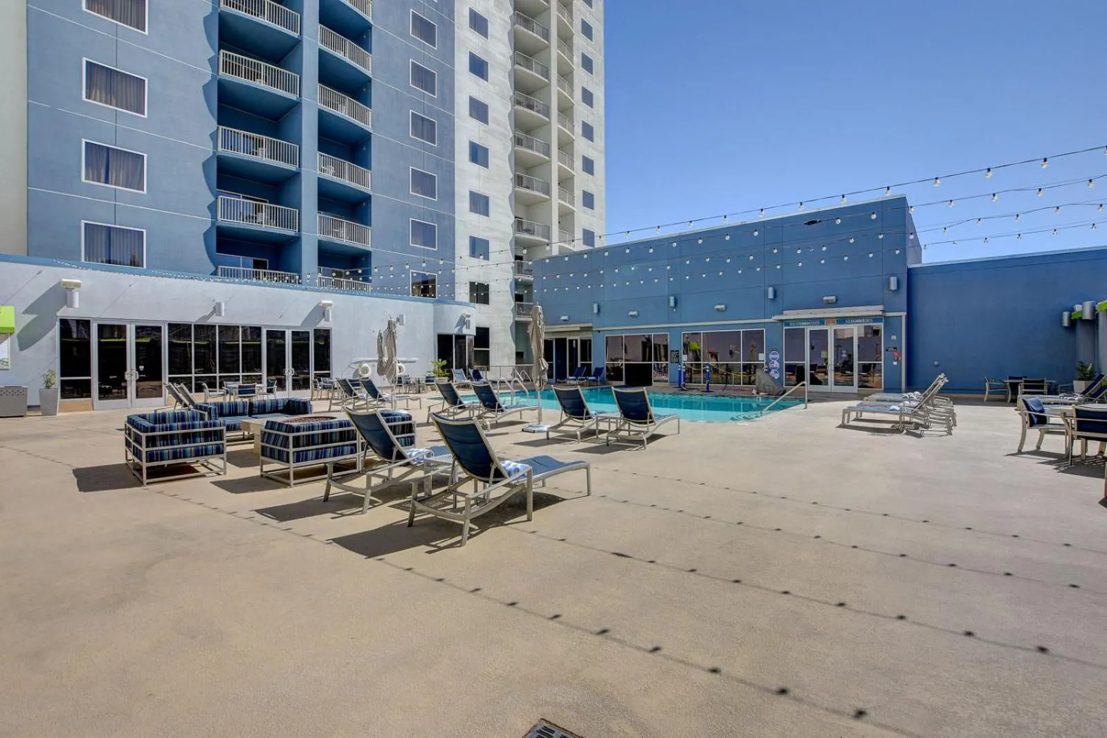 Patio in Royal Oasis Suite at Platinum Hotel-Strip Views
